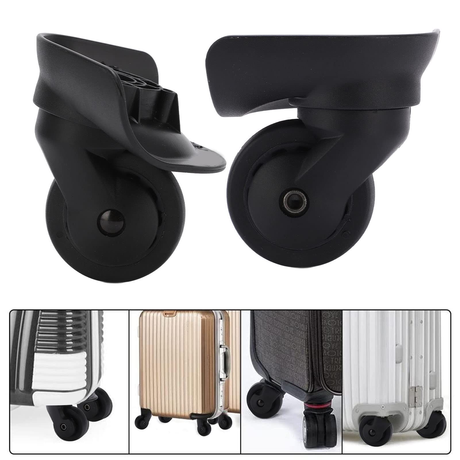 CHICIRIS 1 Pair Universal Luggage Wheels Replacement for A53 - Heavy Duty Trolley Case Casters, Suitcase Wheel Repair Parts for Travel Luggage - Perfect for Business Trips and Vacation Packing