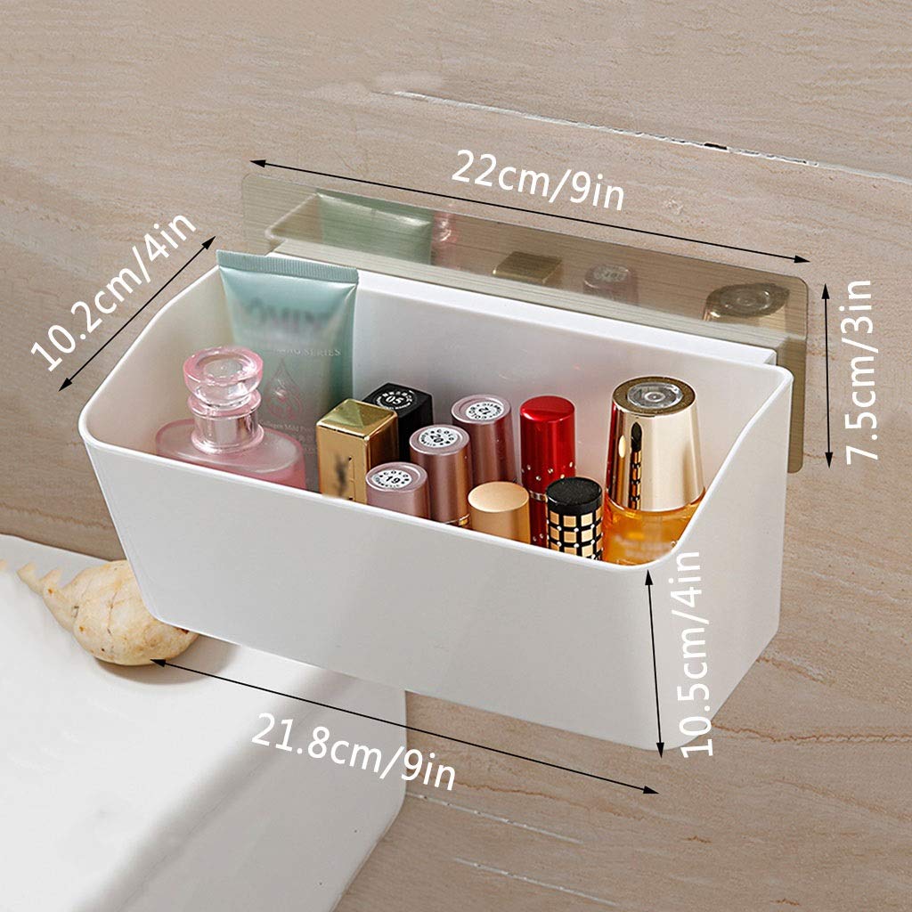 Wall Mounted Floating Shelves - Sturdy Storage Rack for Kitchen, Bathroom & Shower | Space-Saving Spice Organizer with Hooks | Perfect for Small Spaces & Home Organization (Style 2)