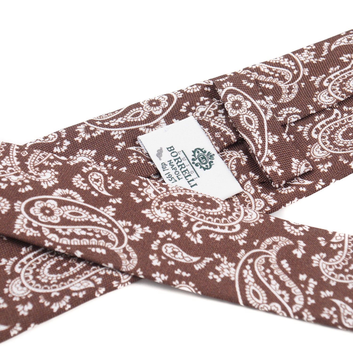 Luigi Borrelli Men's Slim Printed Silk Tie - Elegant Formal Necktie for Business, Office & Special Occasions