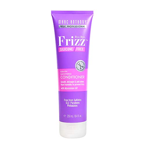 Marc Anthony Bye Bye Frizz Keratin Smoothing Conditioner - 8.4 oz for Frizzy Hair, Hydrating & Smoothing Hair Treatment with Keratin, Light Purple - Perfect for Dry, Damaged Hair & Daily Frizz Control