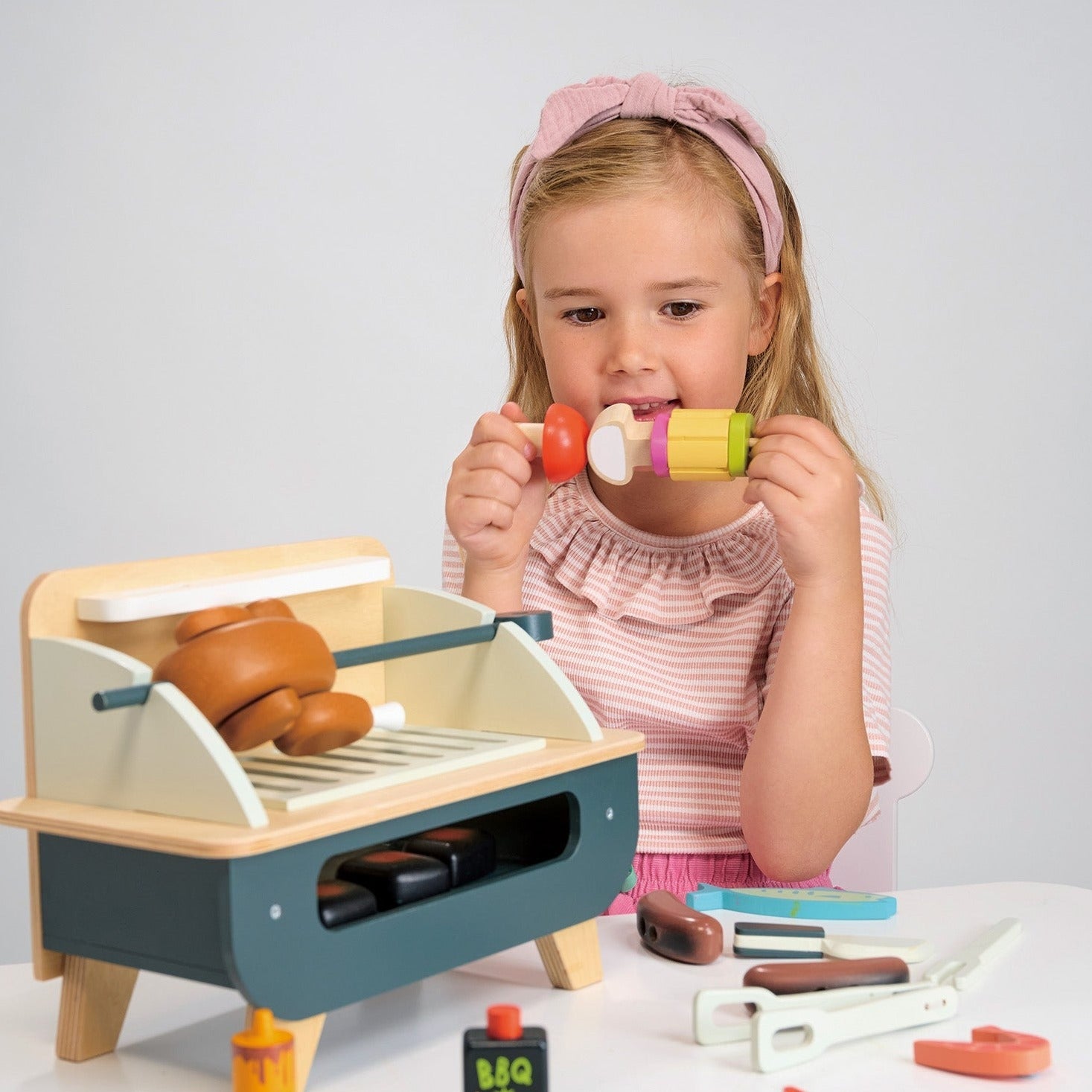 Best BBQ Grill Play Set for Kids - Outdoor Pretend Cooking Toy with Utensils & Accessories - Perfect for Backyard, Picnic, and Camping Fun