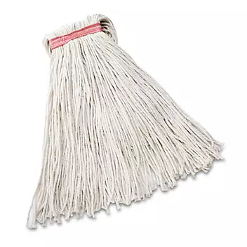 24oz Wet Mop with Cut End and 1.25 Band - Heavy Duty Cleaning Mop for Floors, Tile, and Hardwood - Ideal for Home, Kitchen, and Commercial Use