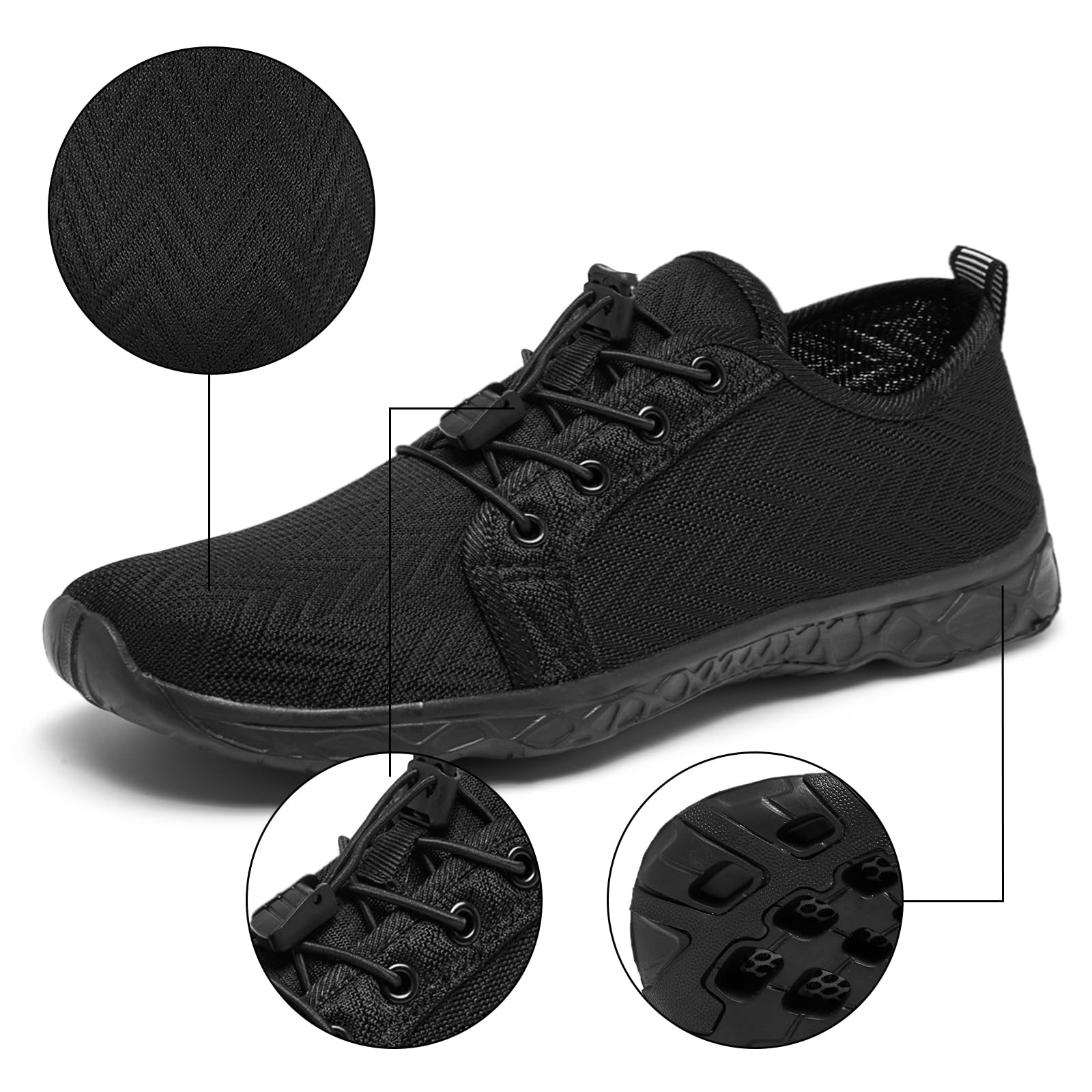 Racqua Unisex Breathable Mesh Water Shoes for Men & Women - Perfect for Beach, Pool, Swimming & Water Sports