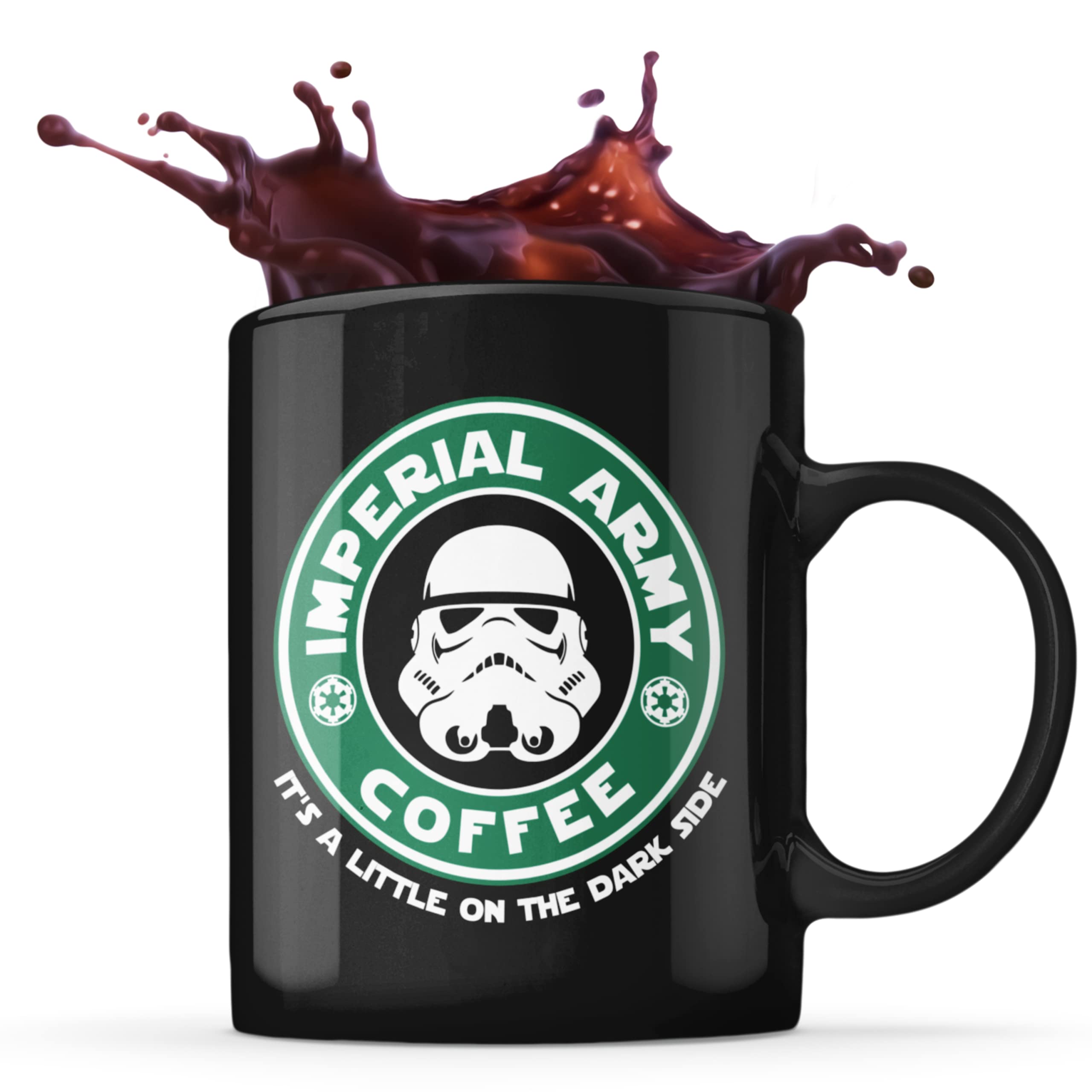 SNG WORLD Star Wars Imperial Army Funny Coffee Mug - Black Ceramic Cup for Coffee, Tea, Hot Drinks - Perfect Gift for Father's Day, Birthday, Office, Geek Fans & Star Wars Collectors