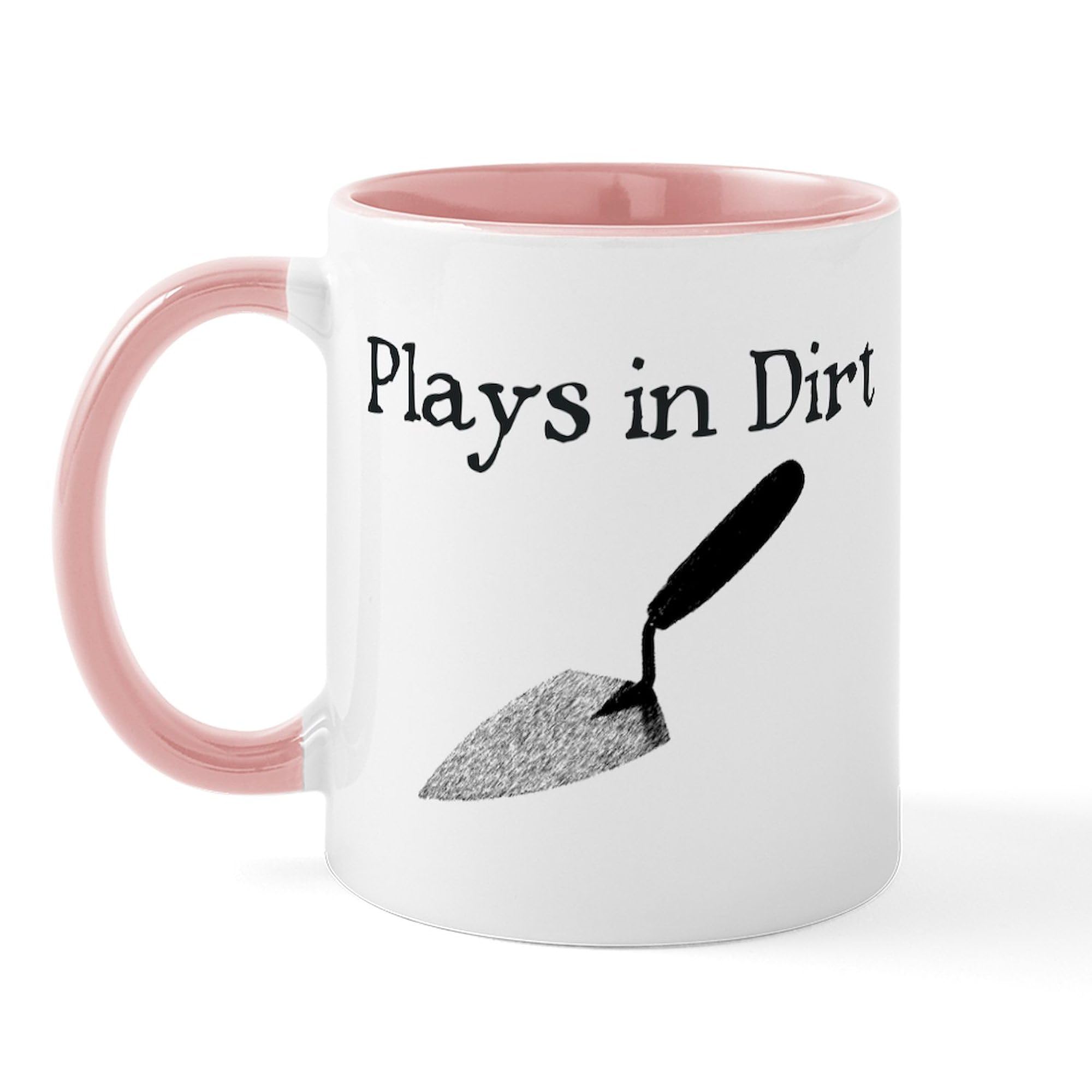 11 oz (325 ml) Ceramic Coffee Mug - 'Plays in Dirt' Funny Garden Lover Gift - Perfect for Gardening Enthusiasts & Outdoor Tea/Coffee Breaks