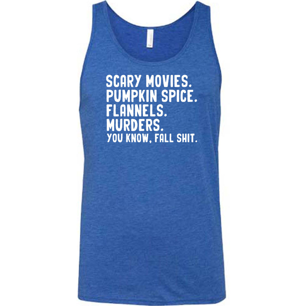 Unisex Fall Shirt - Scary Movies, Pumpkin Spice & Flannels Design | Perfect for Halloween, Autumn Outfits & Cozy Seasonal Style