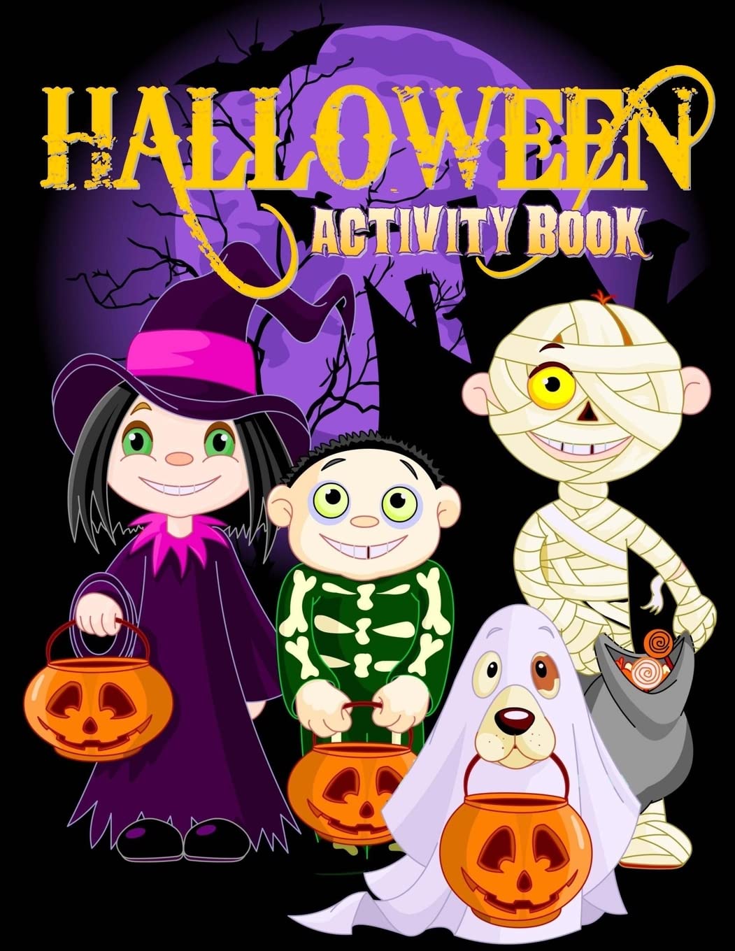 Halloween Activity Book for Kids - 70+ Fun Activities, Coloring Pages, Mazes & Word Scrambles | Spooky Letter Tracing & Educational Puzzles | Perfect Halloween Gift for Children | Great for Classroom, Party Favors & Holiday Learning Fun