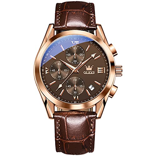 leather strap coffee color dial