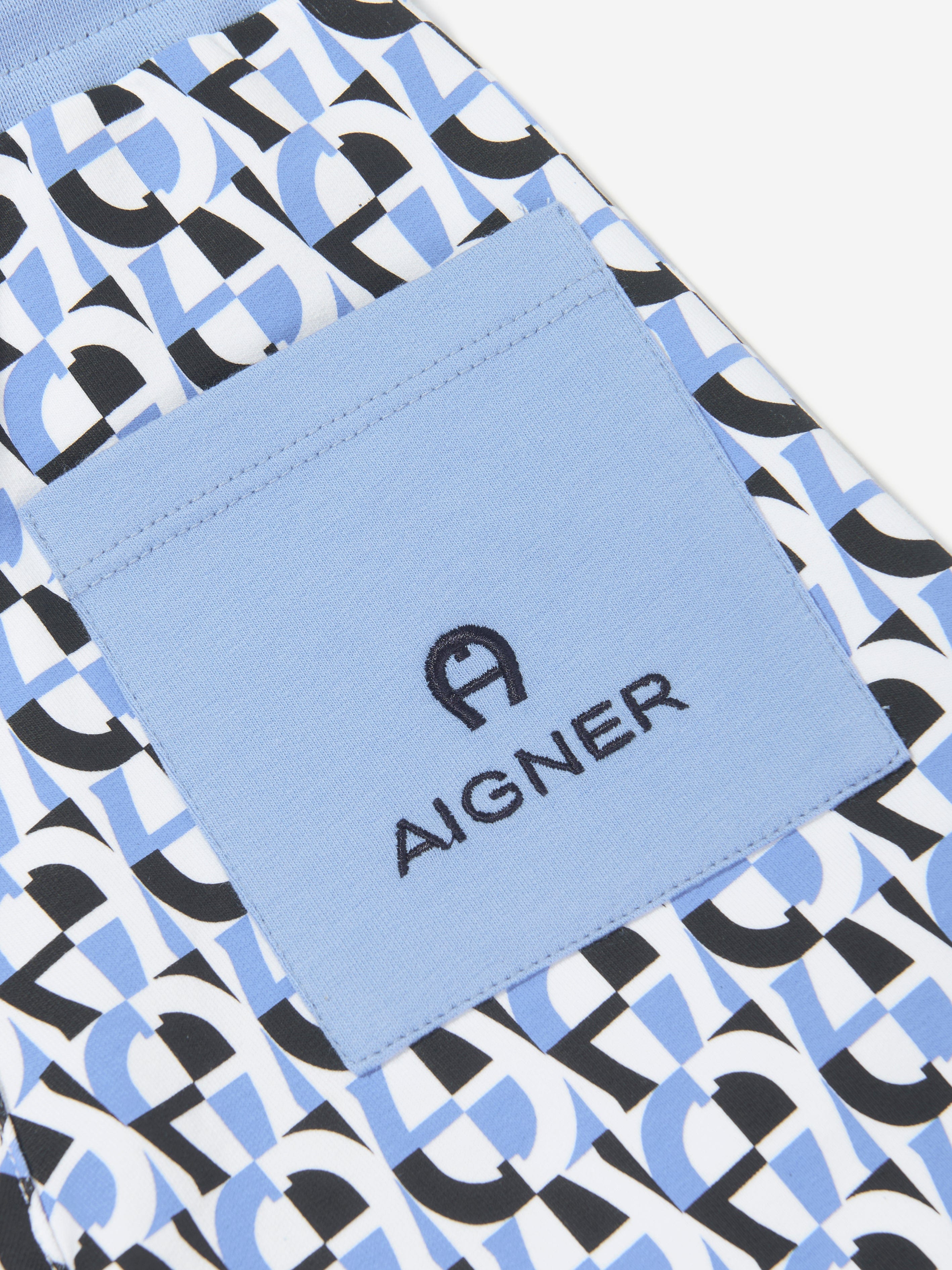 Aigner Boys Logo Bermuda Shorts in Blue - Comfortable Casual Shorts for Kids, Perfect for Summer, School, and Outdoor Activities