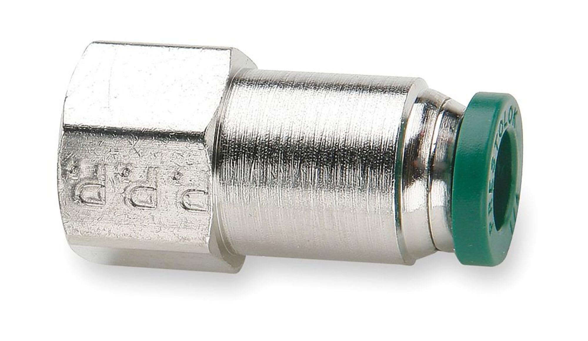 Nickel Plated Brass Push-to-Connect Fitting - 66PLP-6-4 Prestolok PLP Female Connector, 3/8