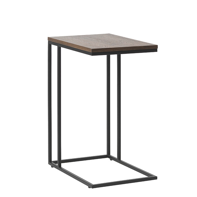 RIVOLI Adjustable Laptop Desk Stand - Ergonomic Smoked Oak & Black Computer Table for Home Office, Bed, Couch - Portable Workstation for Remote Work, Gaming, Studying