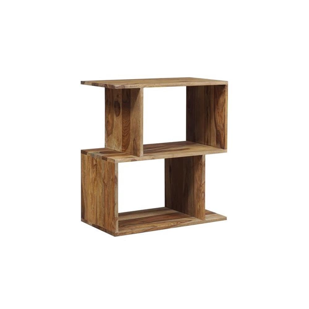 Porter Designs Urban Solid Sheesham Wood Bookcase - Natural Finish | Modern Bookshelf for Living Room, Home Office & Library Organization