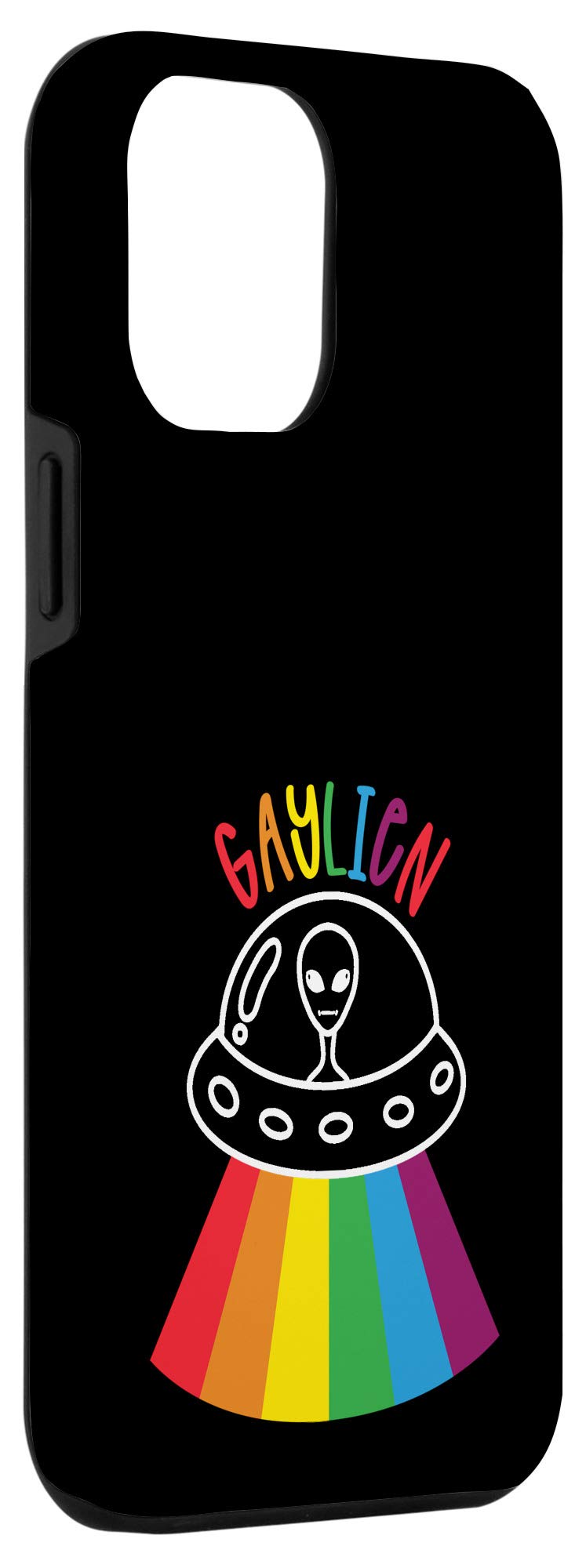 iPhone 12 Pro Max Case - LGBT Pride Rainbow Alien Design | Funny Gaylien Protective Cover for iPhone 12 Pro Max | Perfect for Pride Month, LGBTQ+ Events & Everyday Use