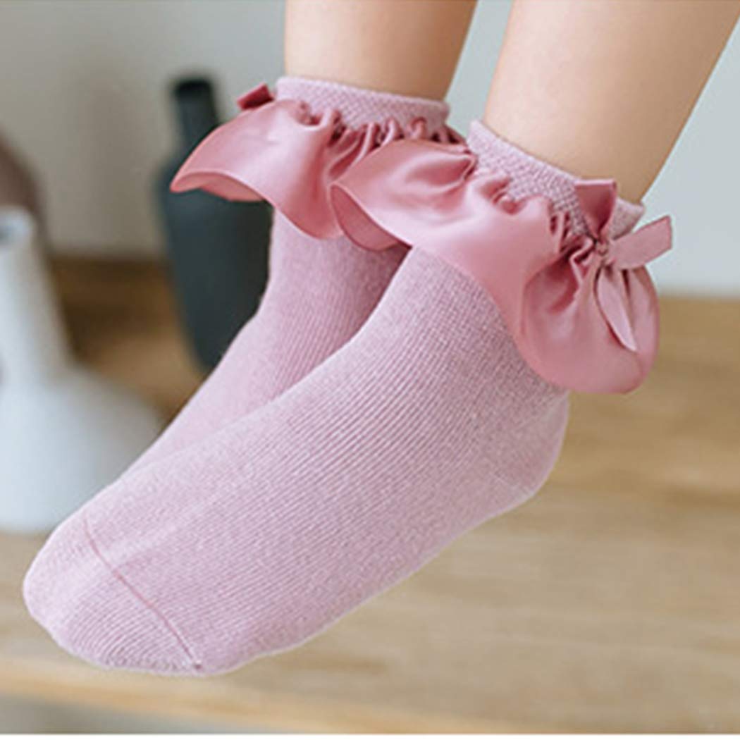 Colorful Baby Socks for Girls - Soft Toddler Princess Ruffled Ankle Socks (6-Pack) | Perfect for Everyday Wear, Playdates & Special Occasions