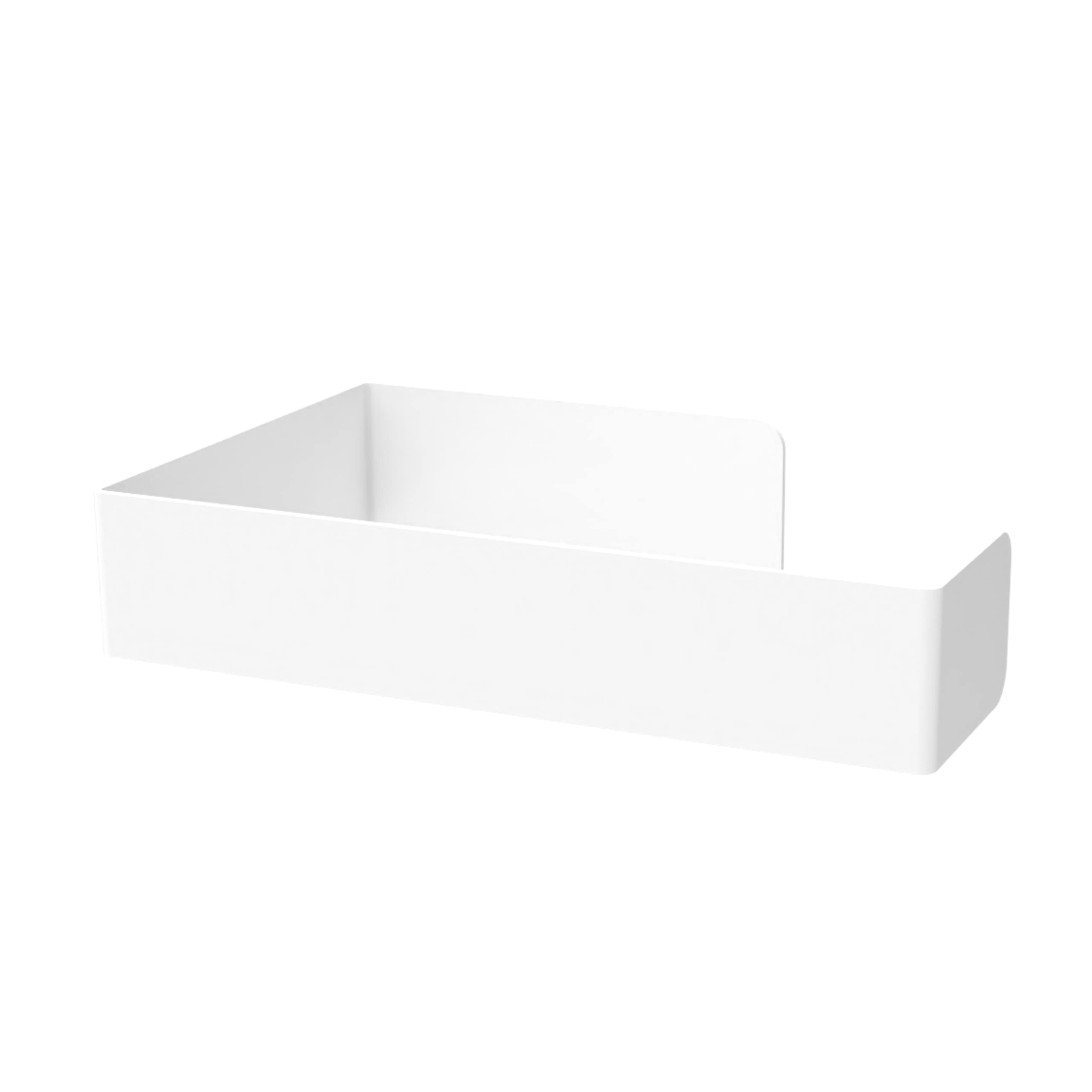 No-Drill Self-Adhesive Toilet Paper Holder - Matte White Wall-Mounted Bathroom Tissue Roll Holder - Easy Installation for Apartments, Dorms & RVs - Space-Saving Bathroom Organizer
