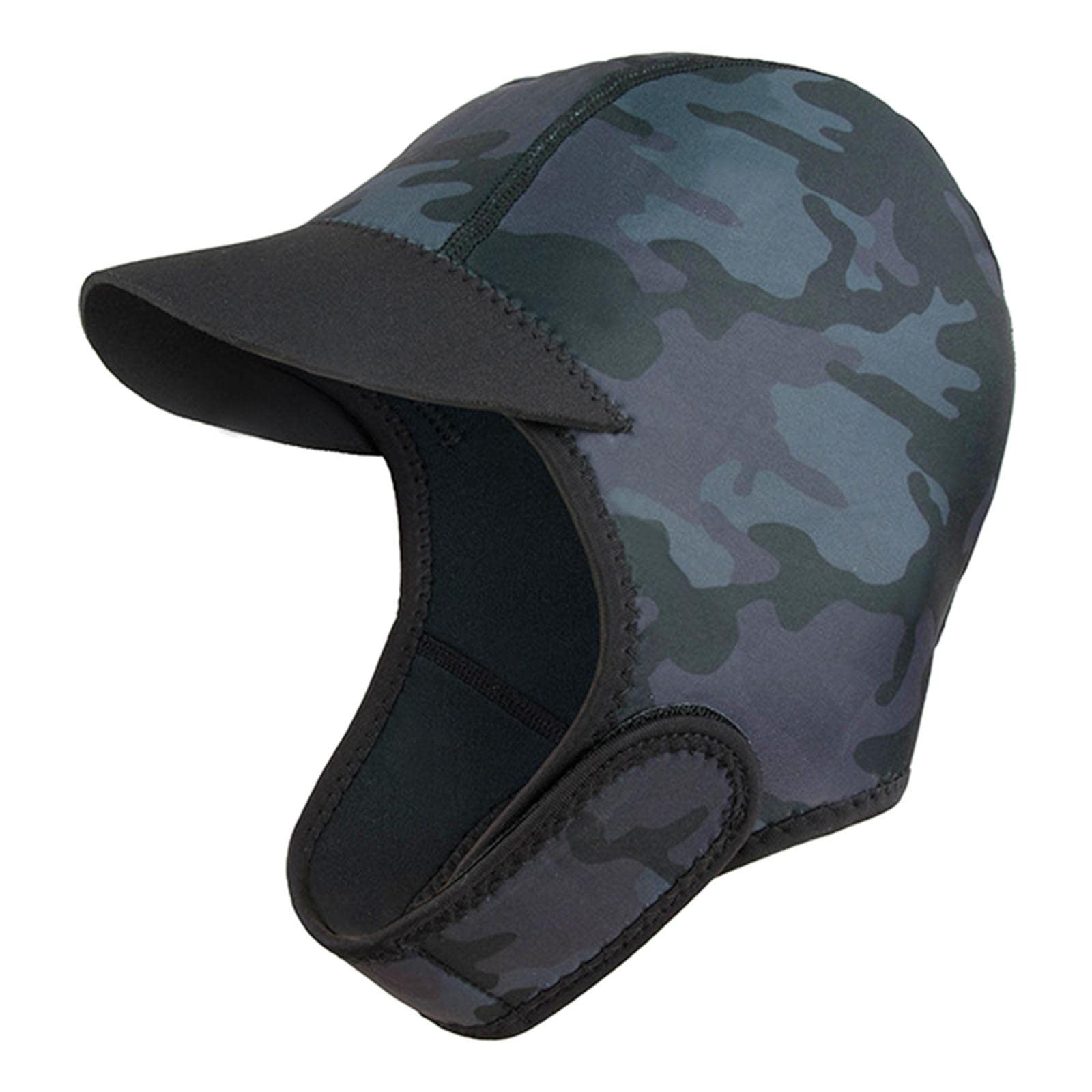 **SM SunniMix Adjustable 2mm Neoprene Diving Hood with Chin Strap - Warm & Stretchy Scuba Snorkeling Surfing Hat for Adults - Perfect for Kayaking, Rafting & Cold Water Sports**