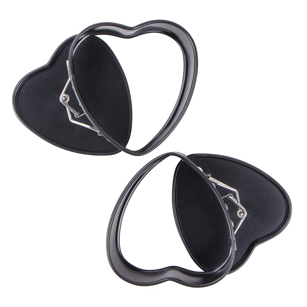 Heart Shaped Springform Pan Set of 2 - 4 Inch Mini Cheesecake Baking Molds for Oven, Air Fryer & Instant Pot - Perfect for Valentine's Day, Anniversaries & Romantic Desserts