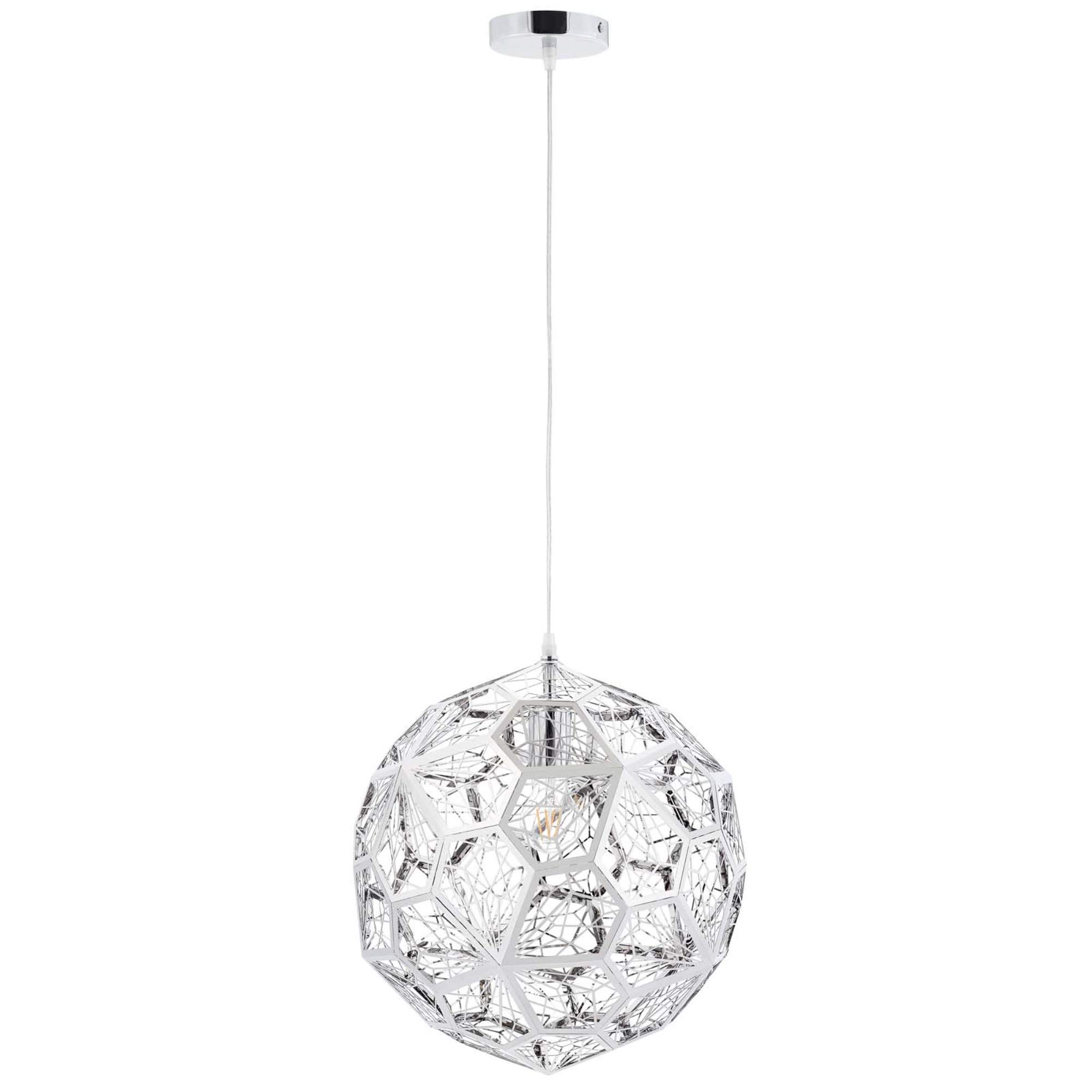 Ergode Reflect Pendant Chandelier - Distressed Black Lacquer Finish with Glass Beads | Rustic Modern Lighting Fixture | E26 Socket 60W Bulb Required (EEI-3082-VV) | Perfect for Dining Room, Entryway, Kitchen Island or Farmhouse Decor
