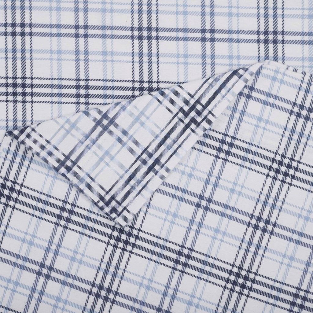 Soft Plaid Flannel Cotton Bed Sheet Set - Classic Farmhouse Style with Deep Pockets - Perfect for Cozy Winter Nights & Rustic Home Decor