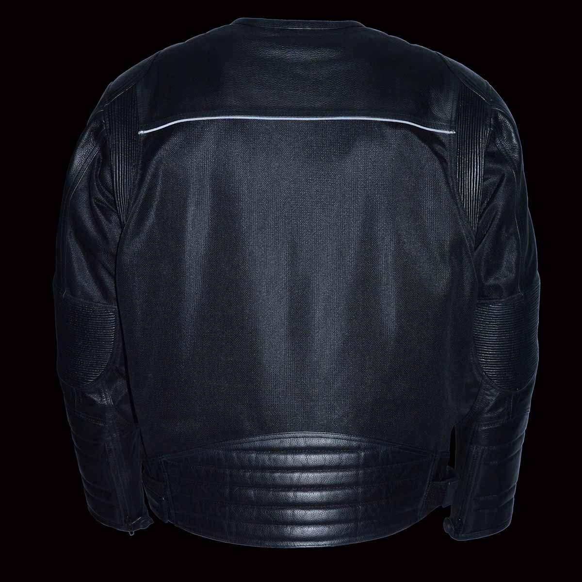 Milwaukee Performance Men's Mesh & Leather Scooter Jacket - Lightweight, Breathable & Durable for Motorcycle Riding & Urban Commuting