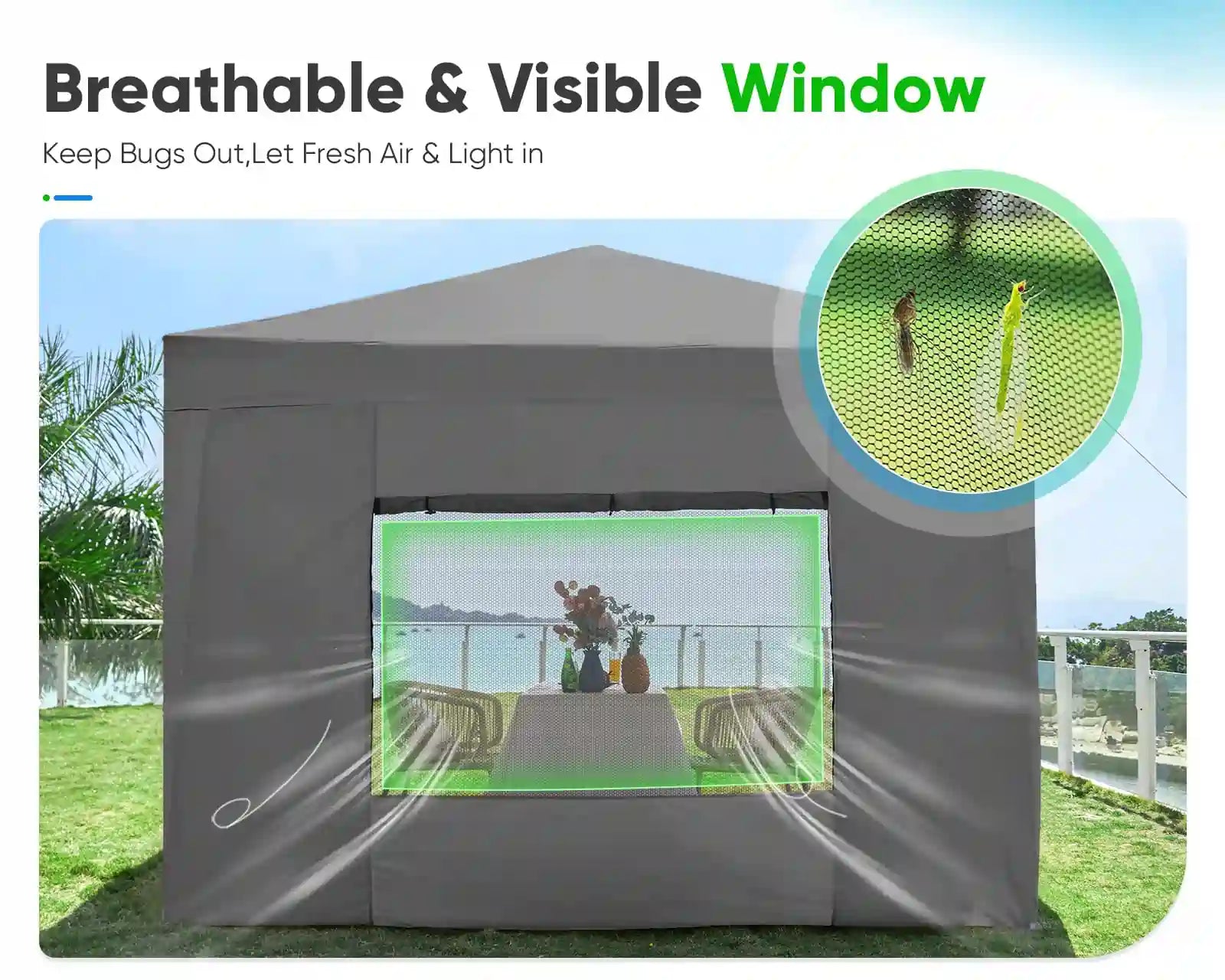 8' x 8' Pop Up Privacy Canopy Tent with Removable Side Walls - Perfect for Outdoor Events, Beach Parties, and Backyard Gatherings