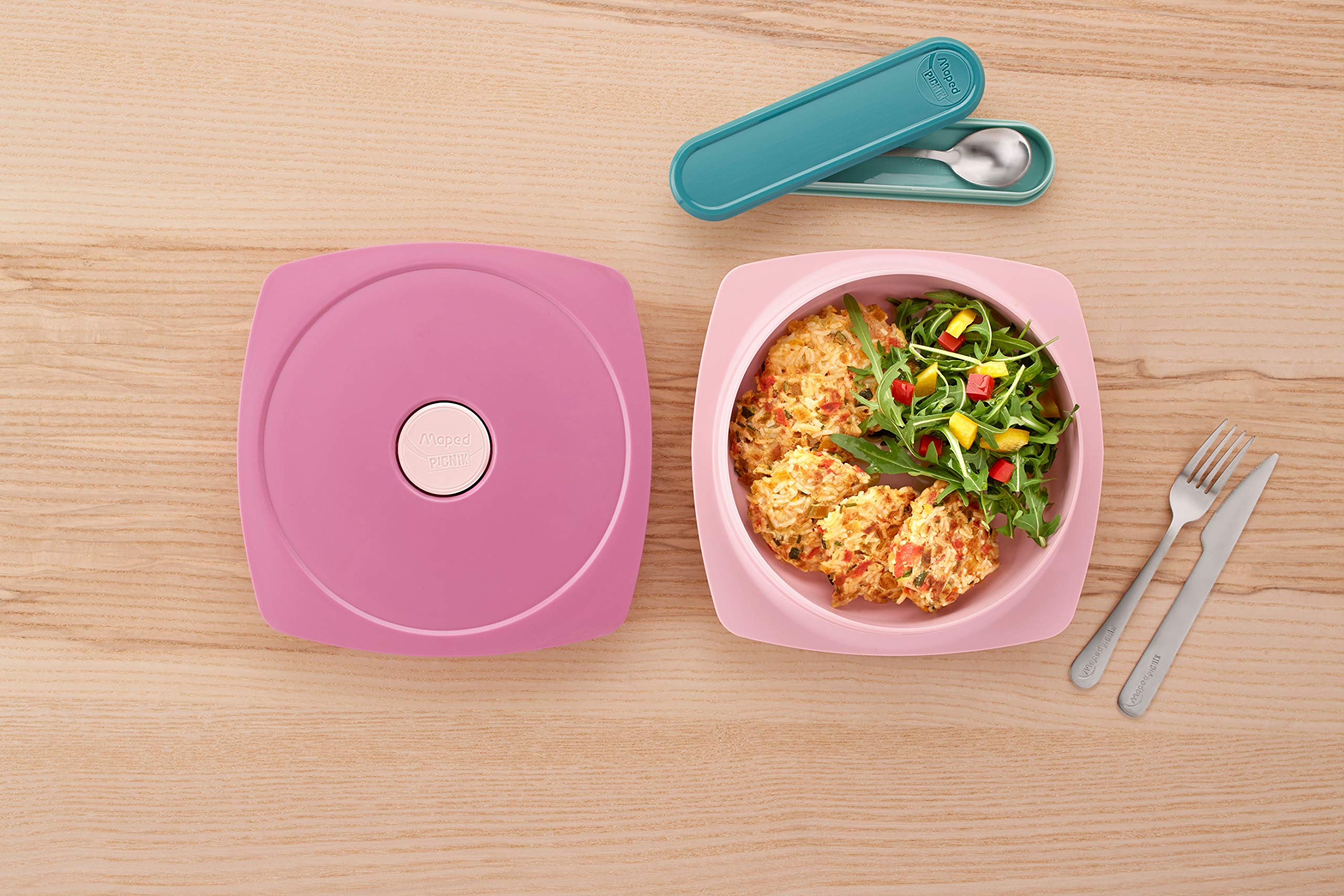 Leakproof Adult Lunch Plate - BPA-Free, Durable & Spill-Proof Dishware for Office, Travel & Home Use - Elegant Rose Design (One Size)