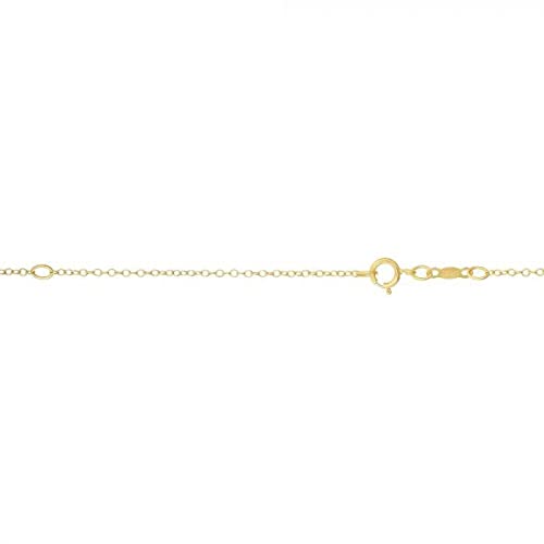 14K Solid Yellow Gold 1.3mm Adjustable Cable Chain Necklace - Spring Ring Closure & Jump Ring - Perfect for Pendants, Charms & Layering - Ideal for Everyday Wear, Gifts & Special Occasions