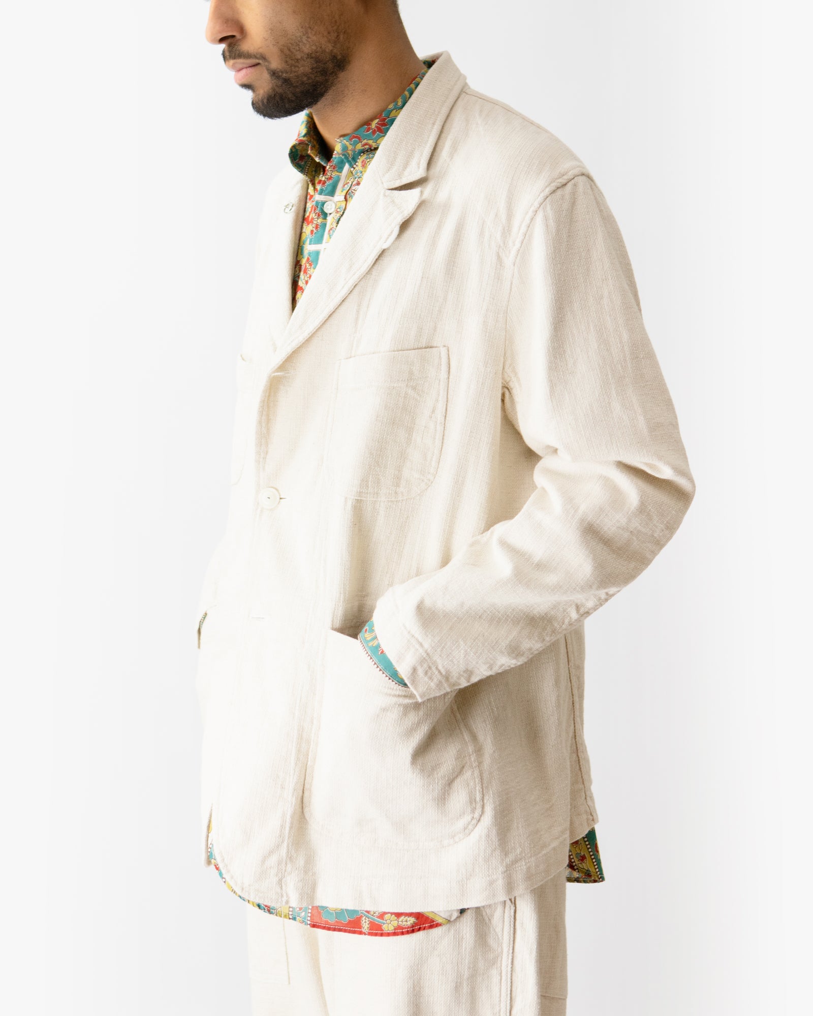 Bedford Jacket – Natural Cotton Linen Blend Java Cloth for Men & Women | Casual Outerwear for Fall & Spring | Perfect for Outdoor Activities and Travel
