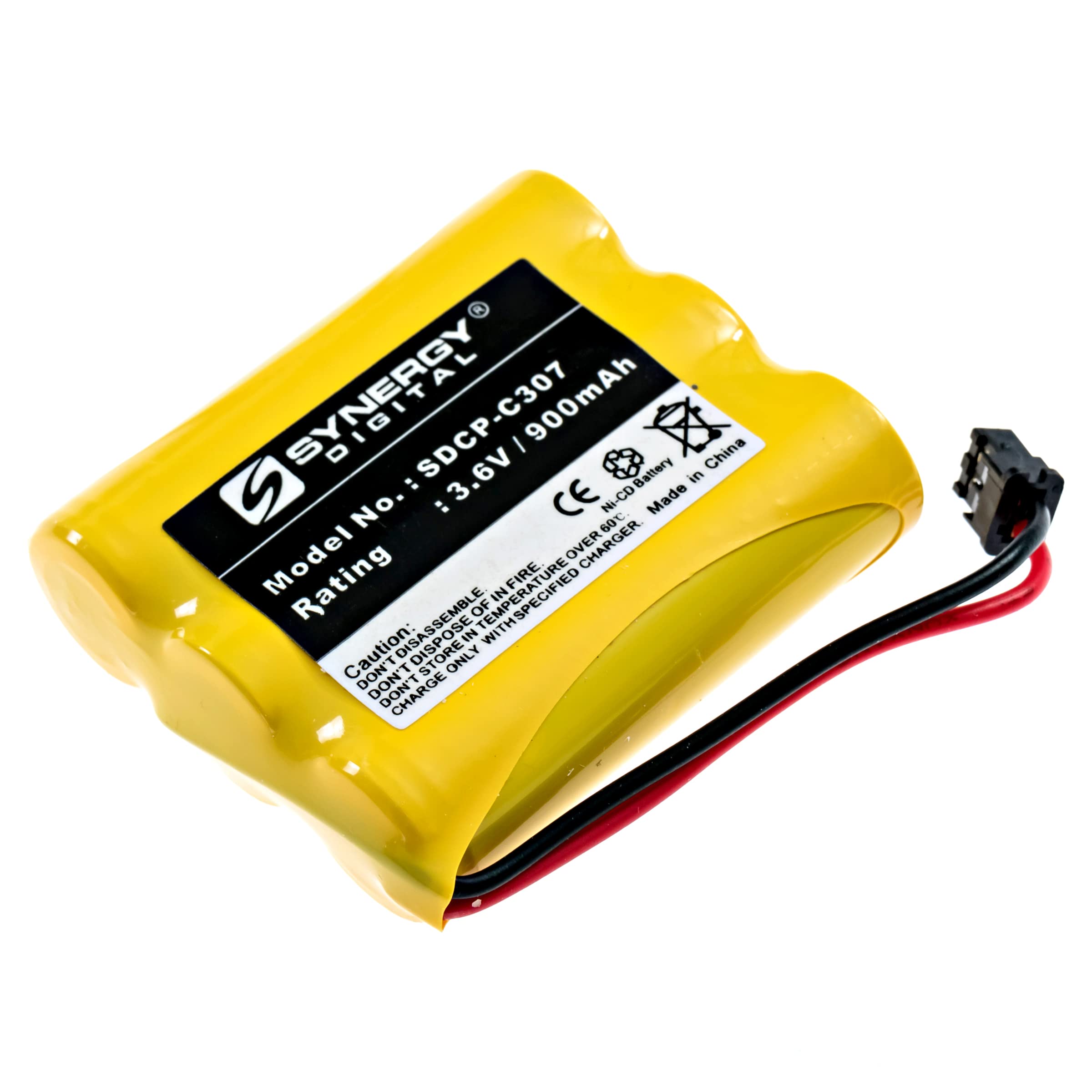 Synergy Digital Rechargeable Ni-CD 3.6V 900mAh Cordless Phone Batteries - 4-Pack for Panasonic KX-TC1738 & Compatible Models | Perfect for Home, Office & Business Phone Systems