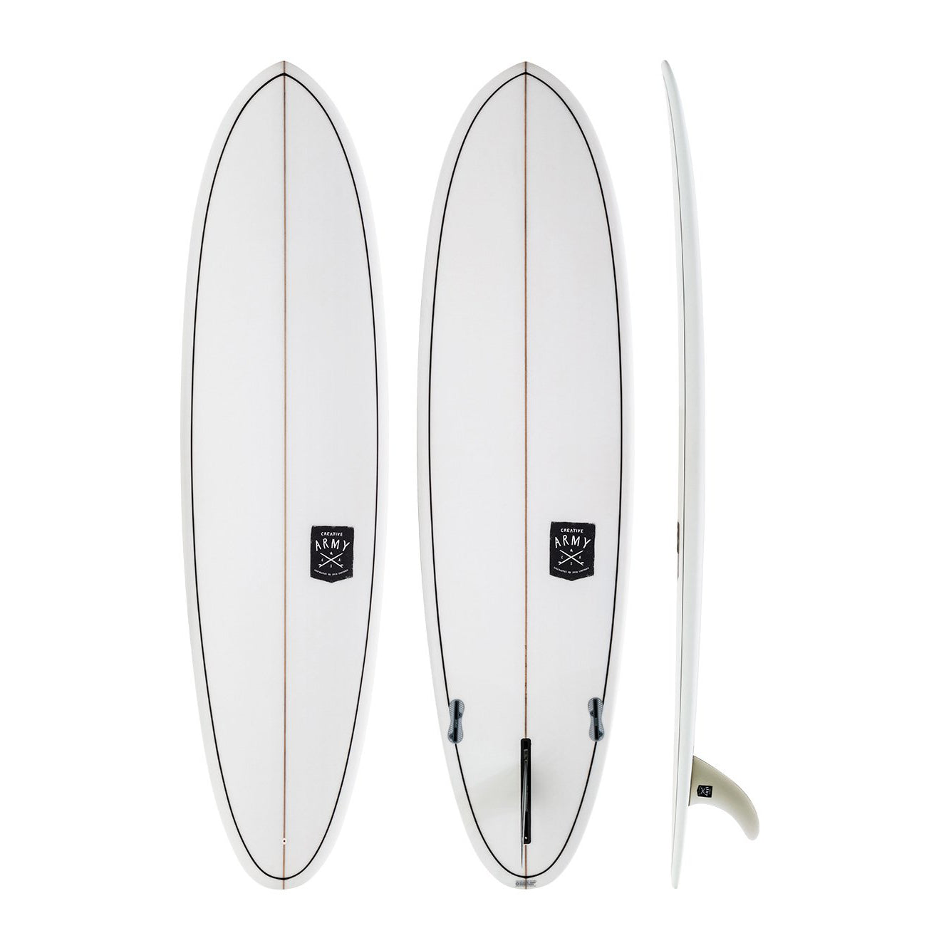 Creative Army Huevo 6'10 SLX Clear Surfboard - High Performance Shortboard for Professional Surfers - Perfect for Beach Waves and Competition Surfing