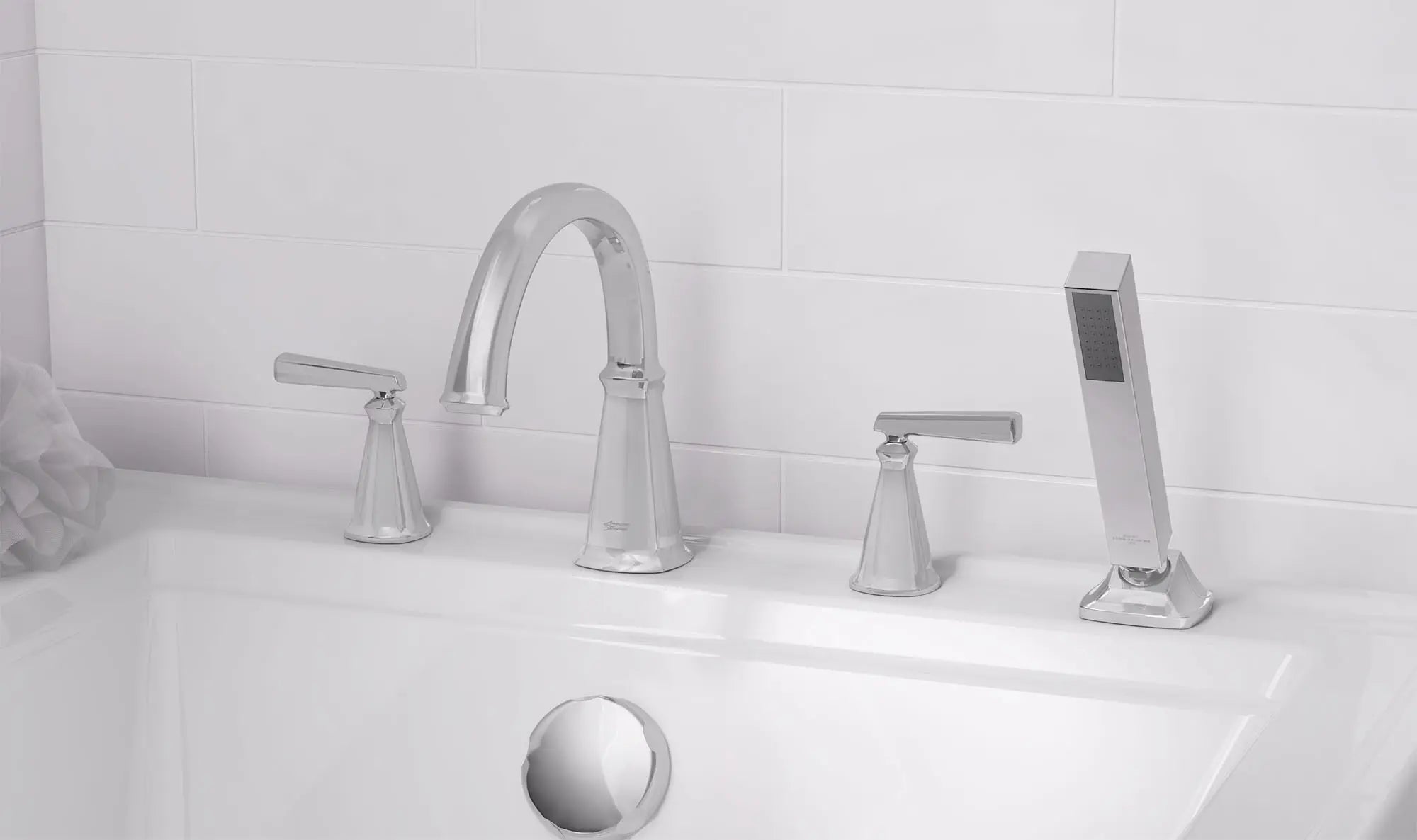 Edgemere® Bathtub Faucet with Lever Handles & Personal Shower - Compatible with Flash® Rough In Valve - Perfect for Bathroom Renovation and Spa-Like Shower Experience