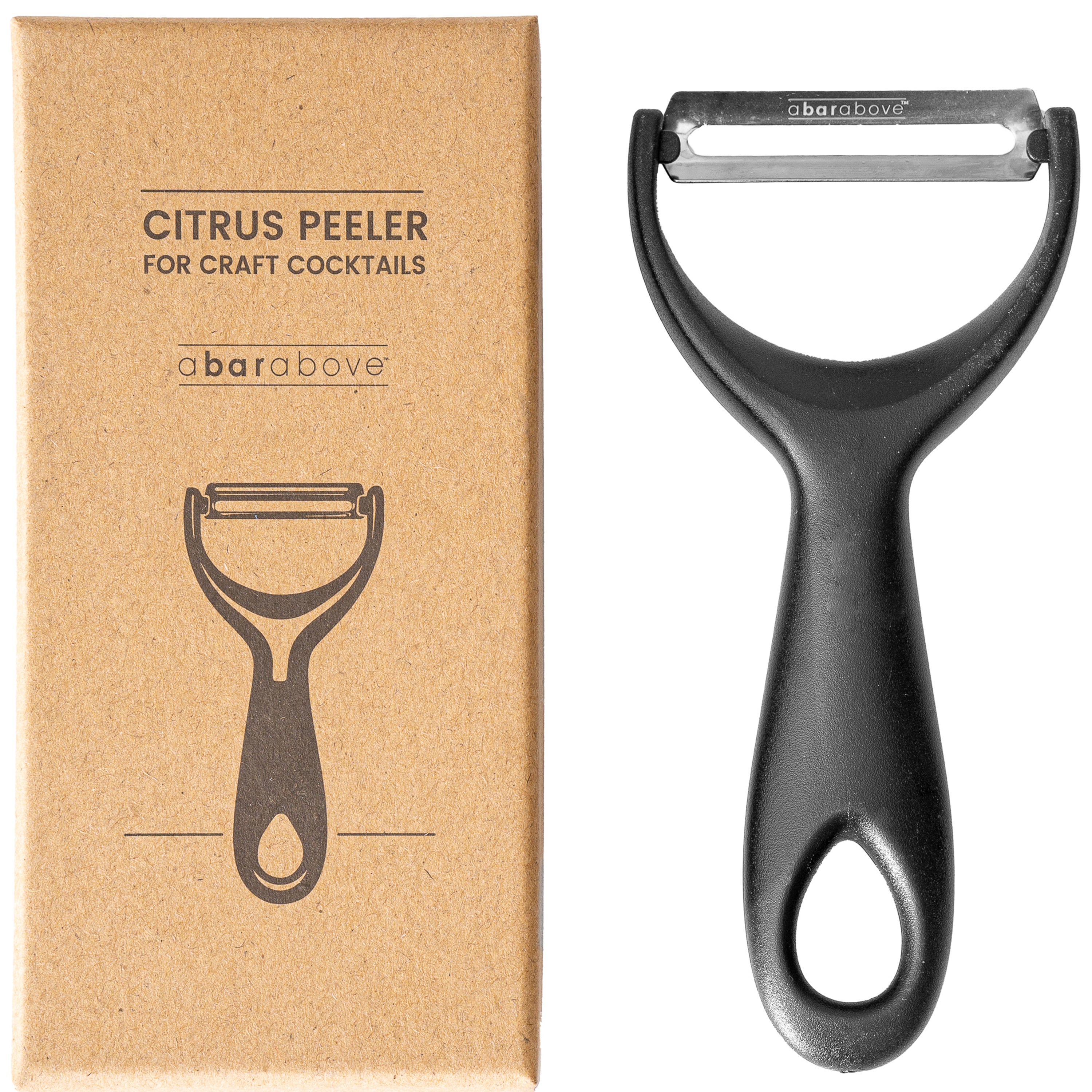Stainless Steel Citrus Peeler - Easy to Use Kitchen Tool for Peeling Oranges, Lemons & Grapefruits - Perfect for Juicing, Baking & Cocktail Making