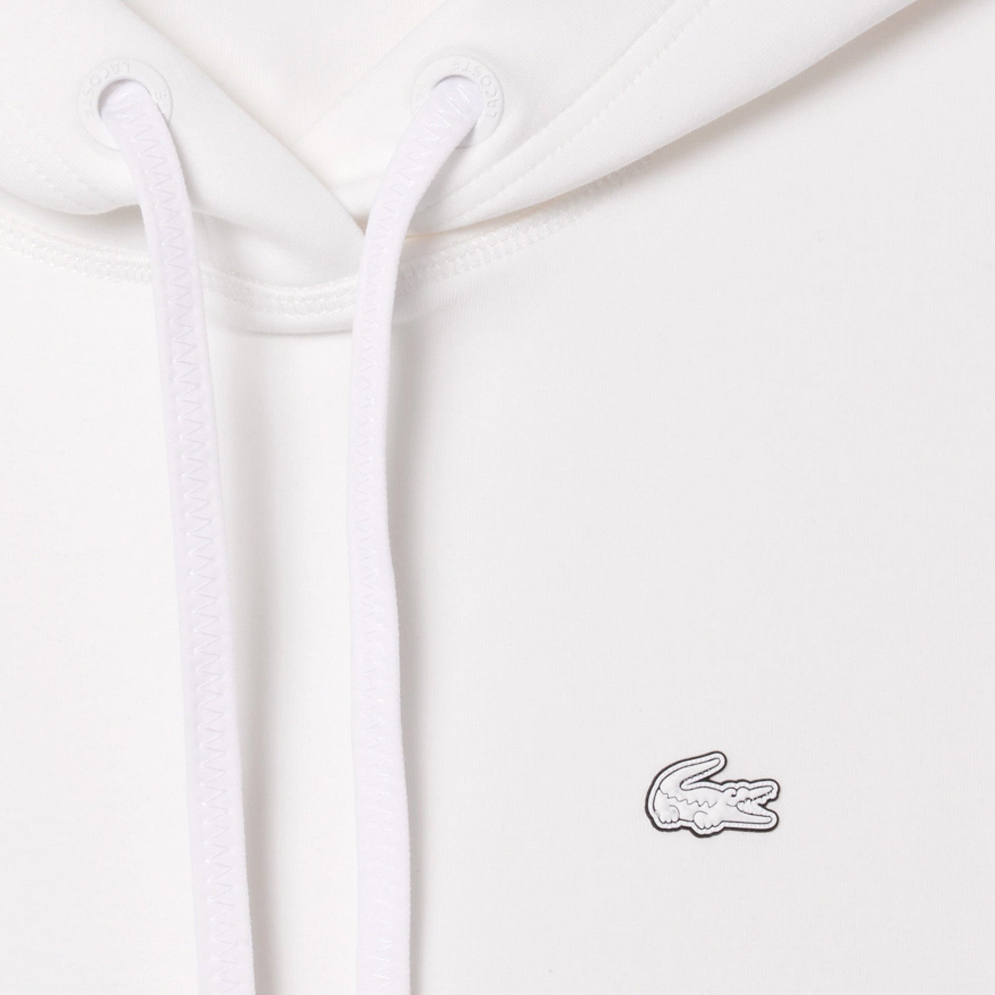 Lacoste Women's Cropped Hoodie - White | Casual Pullover Sweatshirt for Women | Perfect for Gym, Running & Streetwear Fashion