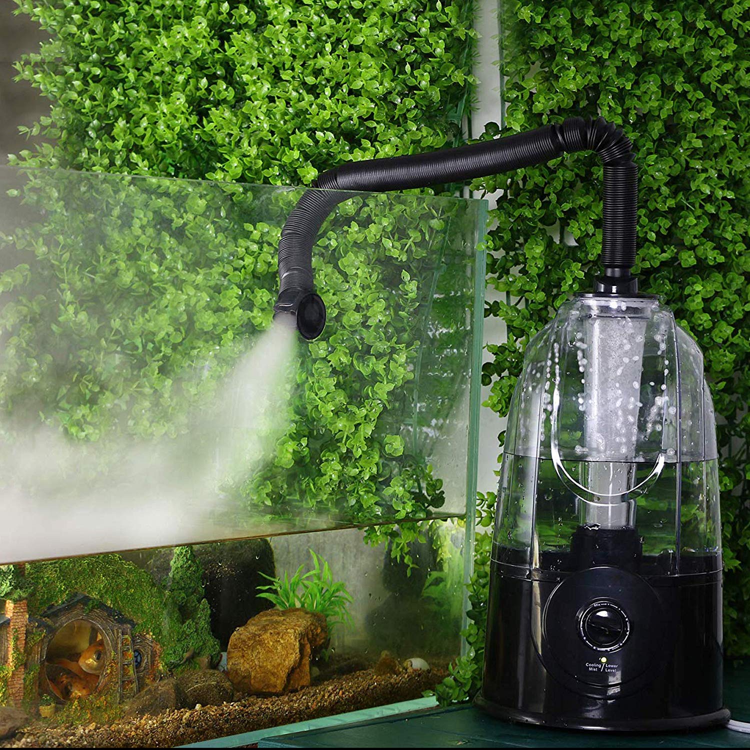 Coospider 3L Reptile Fogger Terrarium Humidifier - 380L/h High Output Mister for Reptiles, Amphibians & Herps - Ideal for Tropical Terrariums, Vivariums & Pet Habitats