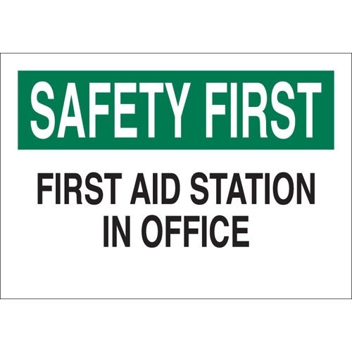 Brady 41213 First Aid Sign - Pack of 10 | OSHA Compliant Safety Signs for Workplace, Hospitals & Emergency Kits