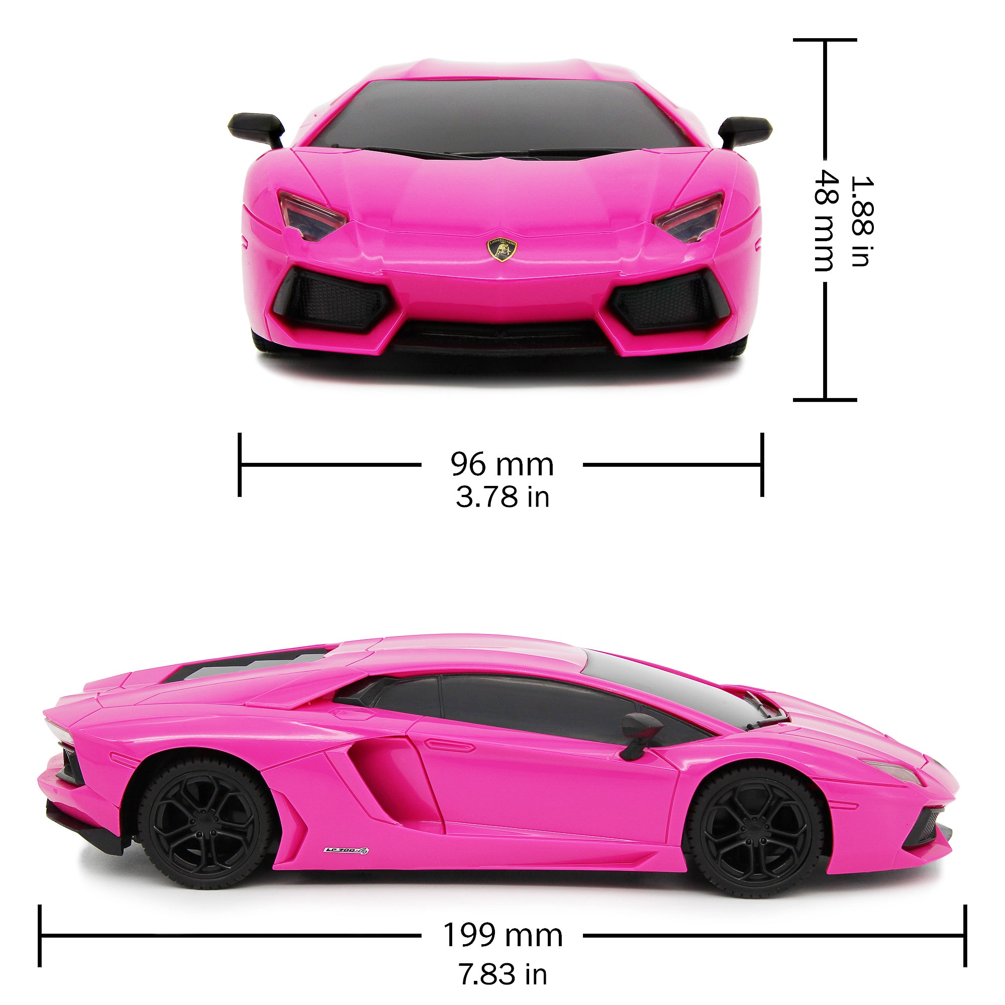 CMJ 1:24 Scale RC Lamborghini LP700-4 Pink Remote Control Car with 2.4GHz & LED Headlights - Perfect for Kids' Birthday Gifts & Indoor Racing Fun