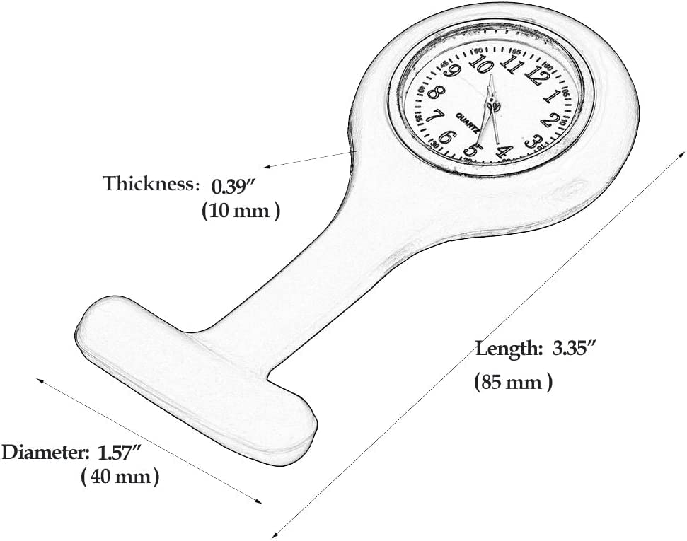 Glow in the Dark Nurse Watch Brooch - Medical Fob Watch for Nurses, Doctors & Paramedics - Perfect for Night Shifts & Emergency Healthcare Scenarios