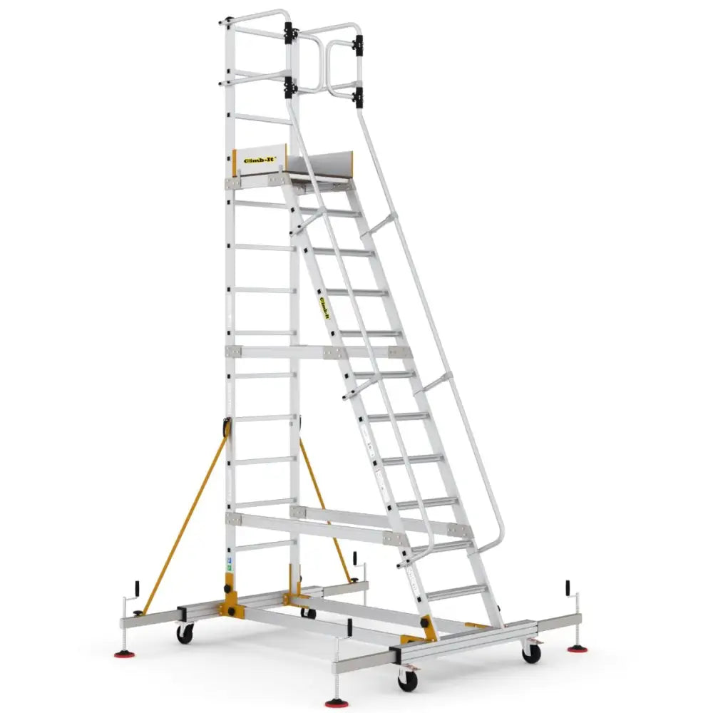 Climb It Mobile Steps with Safety Gate - Adjustable Baby Stairs for Home & Playtime - Perfect for Toddler Safety & Indoor Climbing
