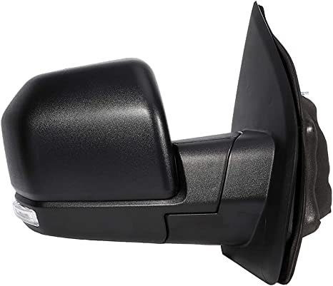 2015-2019 Ford F150 Power Adjustable Heated Towing Mirrors with Turn Signal - Black Housing Manual Folding & Telescoping Pair (Left & Right) - Perfect for Truck Towing, Highway Driving & Enhanced Visibility