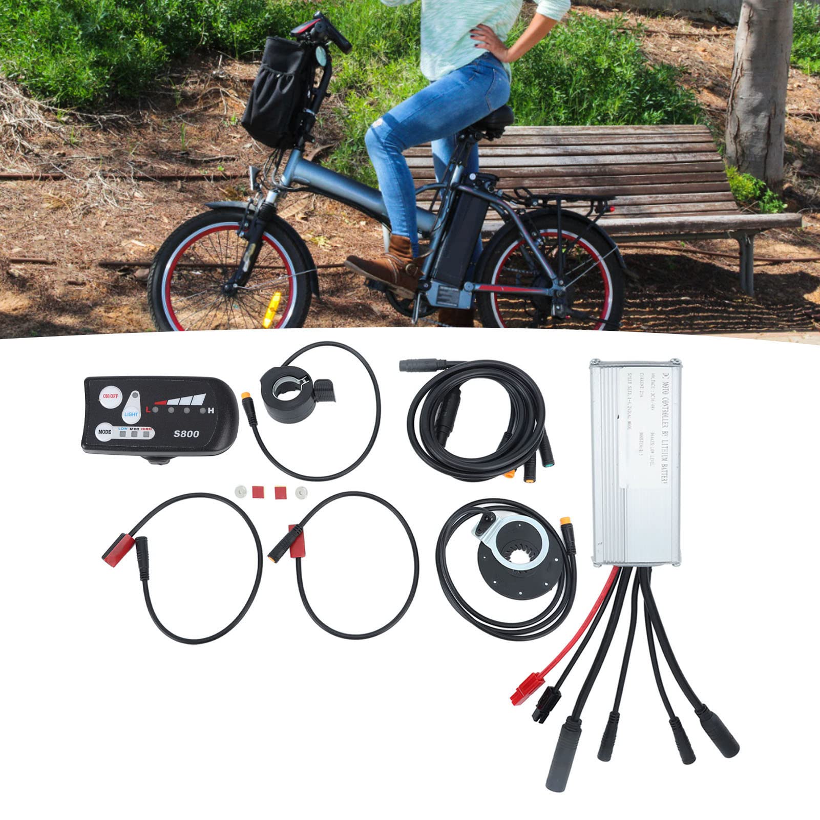 Alomejor 750W Electric Bike Motor Controller Kit with S800 LCD Display - DIY E-Bike Conversion for Scooters & Folding Bikes | Perfect for Commuting, Off-Road Adventures & Urban Transportation