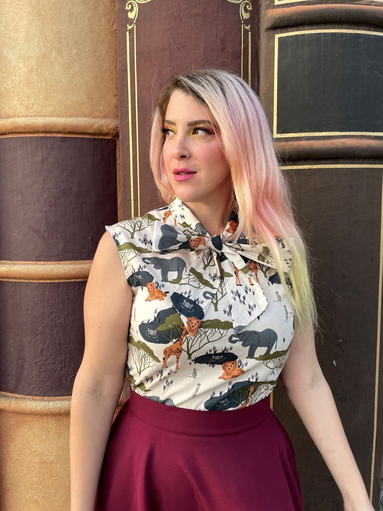 Stylish Burgundy Skater Skirt for Women - Flared A-Line Mini Skirt with Stretchy Waistband | Perfect for Casual Outfits, Parties & Date Nights