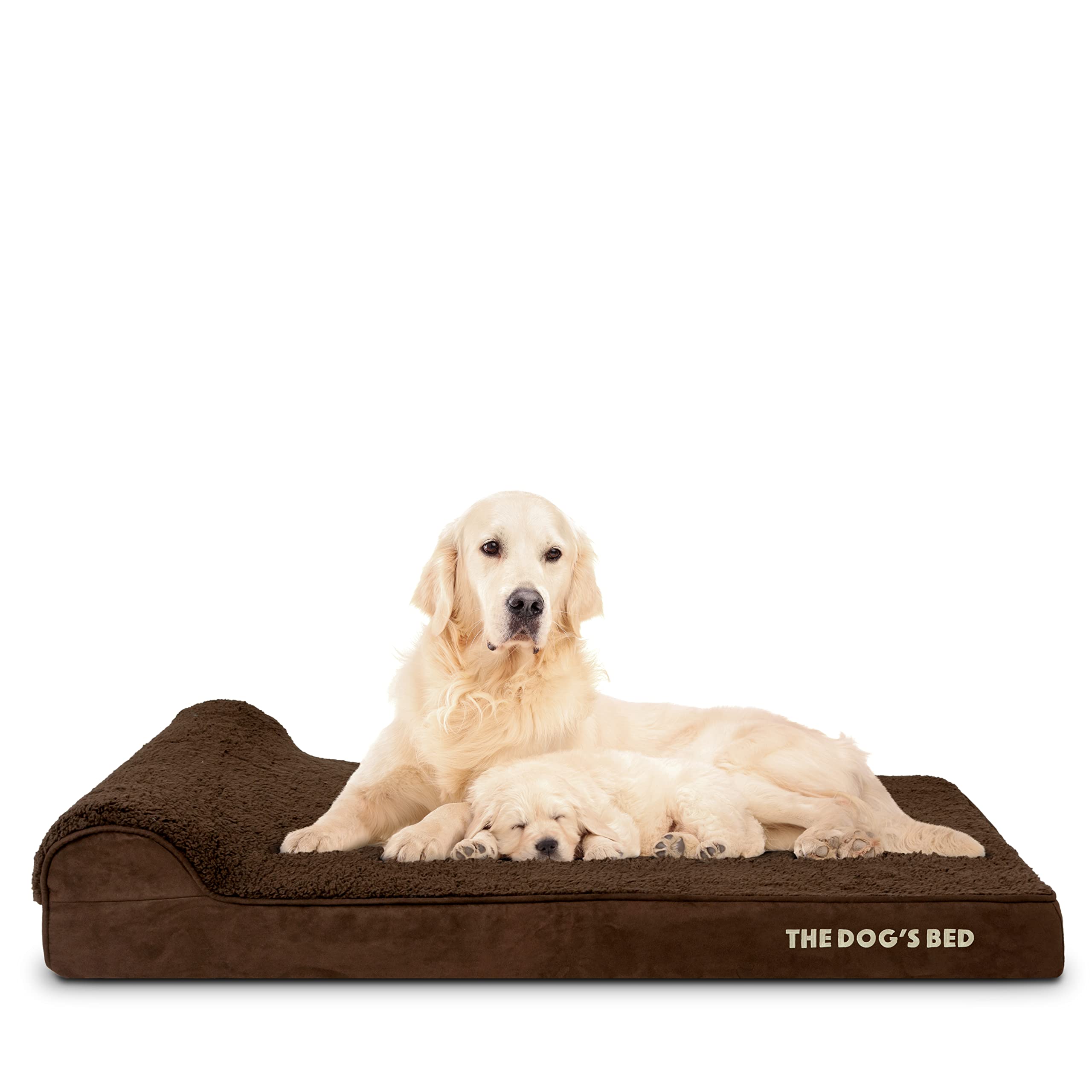 Replacement Outer Cover ONLY - No Bed Included | Orthopedic Memory Foam Dog Bed Cover | Washable Plush Fabric | Extra Large 46” x 28” x 4” | Brown | Perfect for Pet Owners Wanting to Refresh Their Dog's Bed Without Replacing the Whole Bed