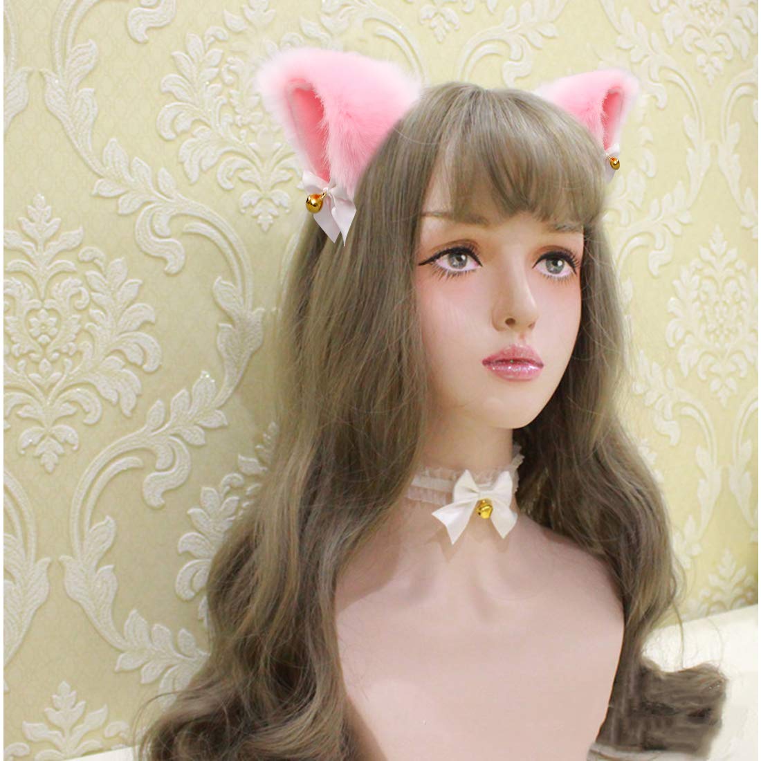 Fxaelian Animal Fox Cat Dog Ears Headband - Cute Fluffy Cosplay Costume Accessories for Halloween, Party, Anime Conventions & Dress Up Play