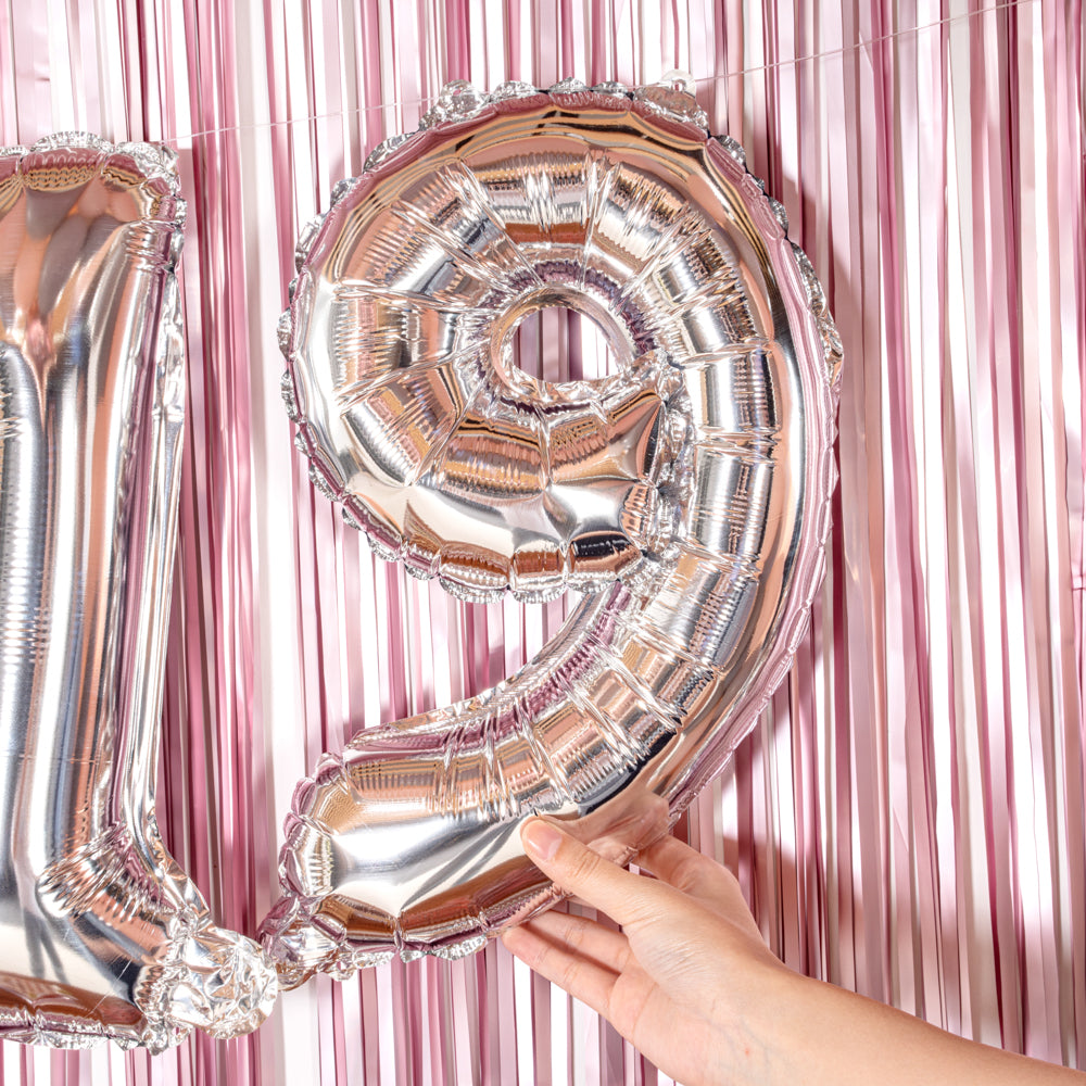 Balloonify Silver Mylar Number 9 Balloon - 16 Inch Large Foil Balloon for Birthday Parties, Baby Showers & Anniversary Celebrations - 1 Count Box