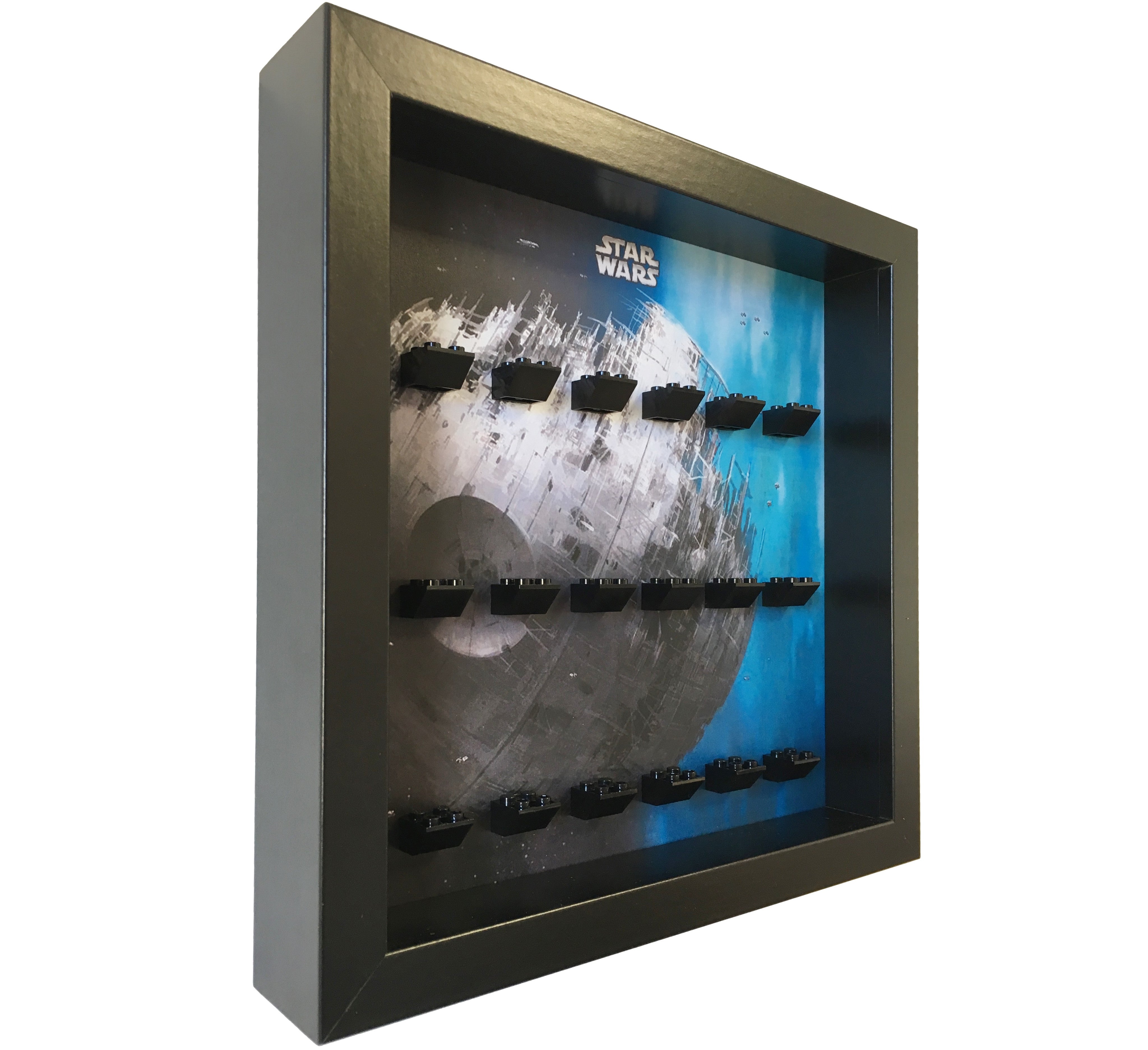 Lego Star Wars Death Star Minifigure Display Frame - Showcase Your Collection at Home or Office | Perfect for Collectors & Fans
