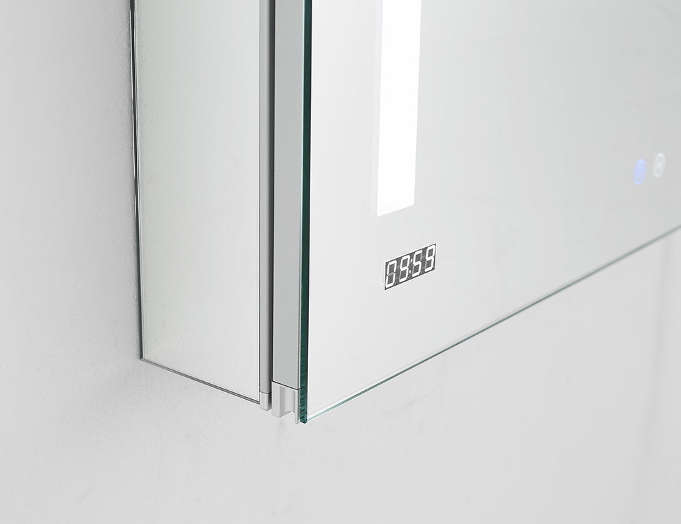 Aquadom Signature Royale 48x30 Inch LED Lighted Triple Door Bathroom Medicine Cabinet - Perfect for Modern Bathrooms, Vanities & Home Decor