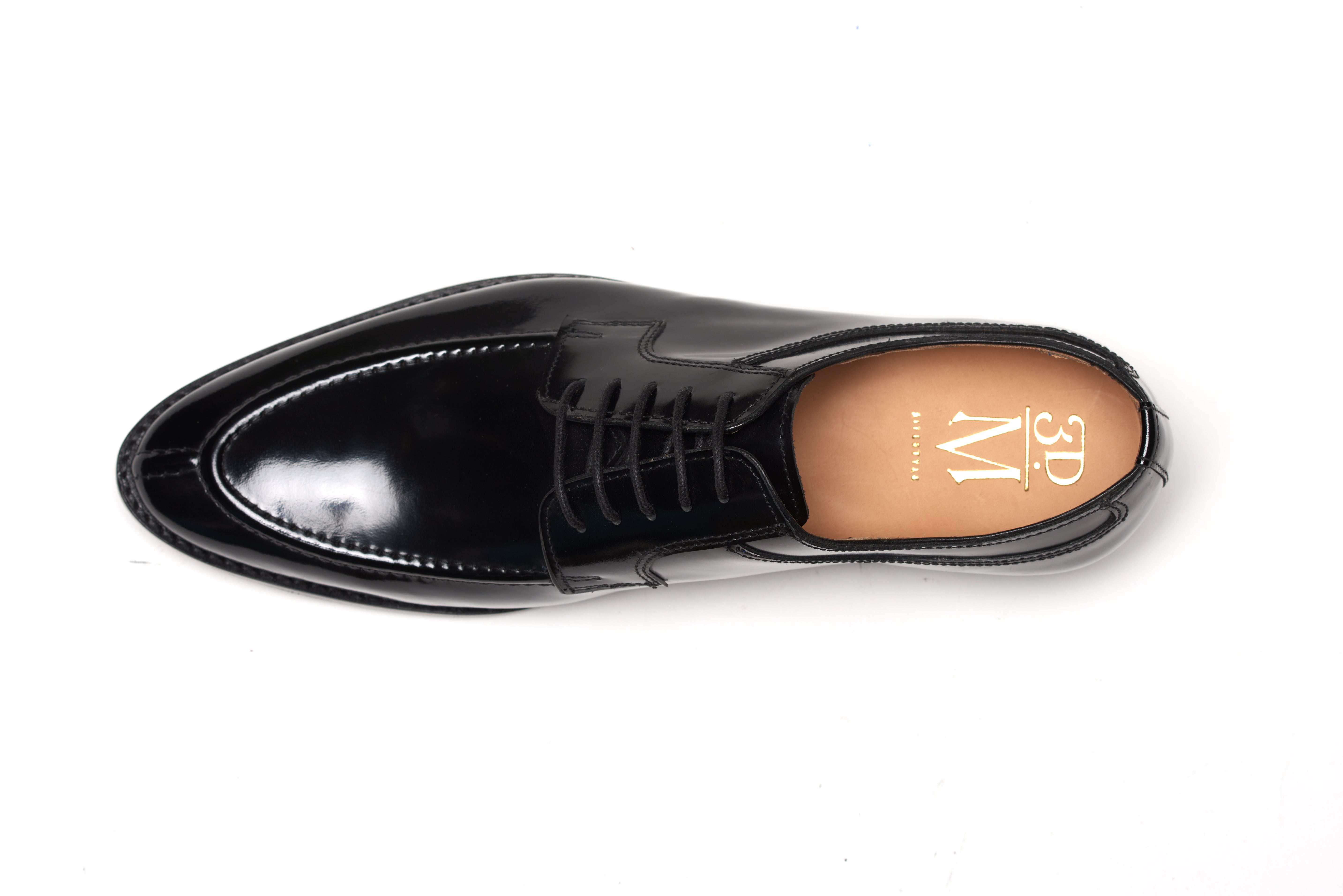 Premium High Gloss Black Split Toe Derby Shoes - Elegant Men's Dress Shoes for Business, Formal Events & Special Occasions