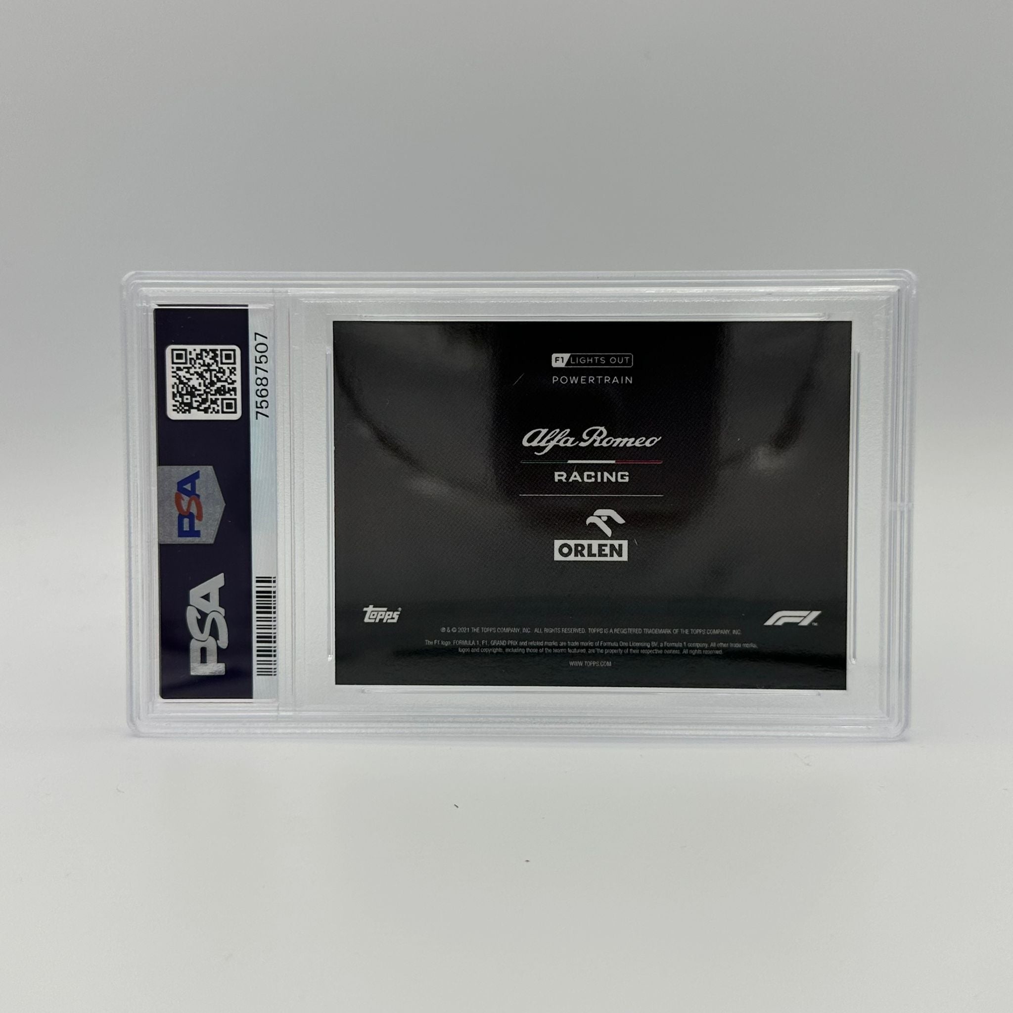 PSA 9 Graded 5/5 Alfa Romeo Powertrain Rainbow Foil Trading Card - Rare Collectible for Car Enthusiasts & TCG Players - Perfect for Display, Gaming & Investment