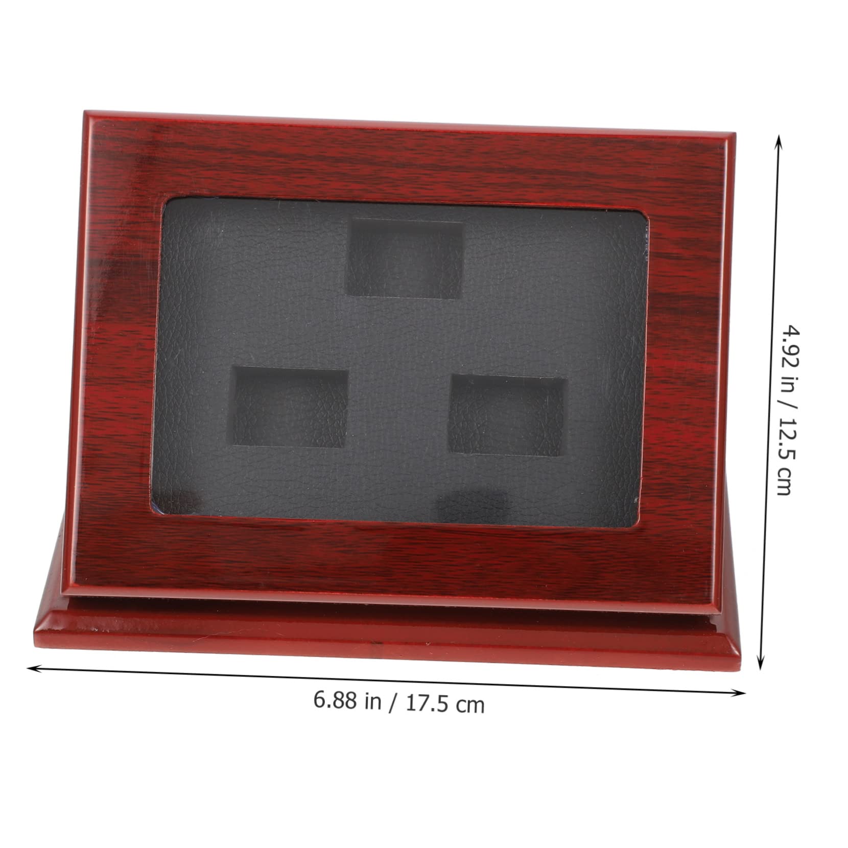 Kisangel 2-Piece Wooden Championship Ring Display Case - Premium Ring Holder Box for Jewelry, Awards & Memorabilia - Perfect for Trophy Showcase, Sports Collectibles & Home Decor Display