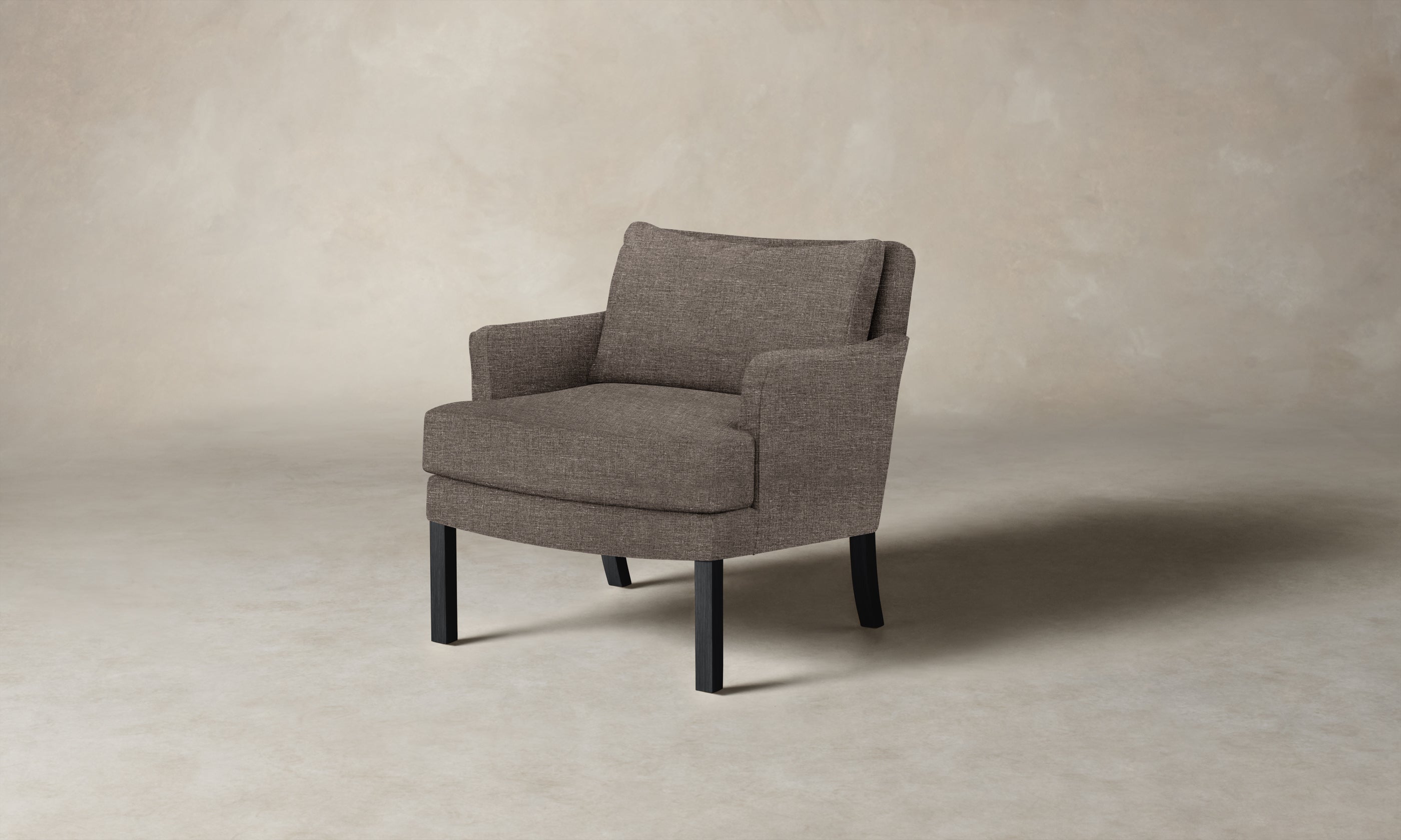 Kaye Chair - Heritage Belgian Linen Upholstery in Carob Brown | Elegant Dining Room & Living Room Seating